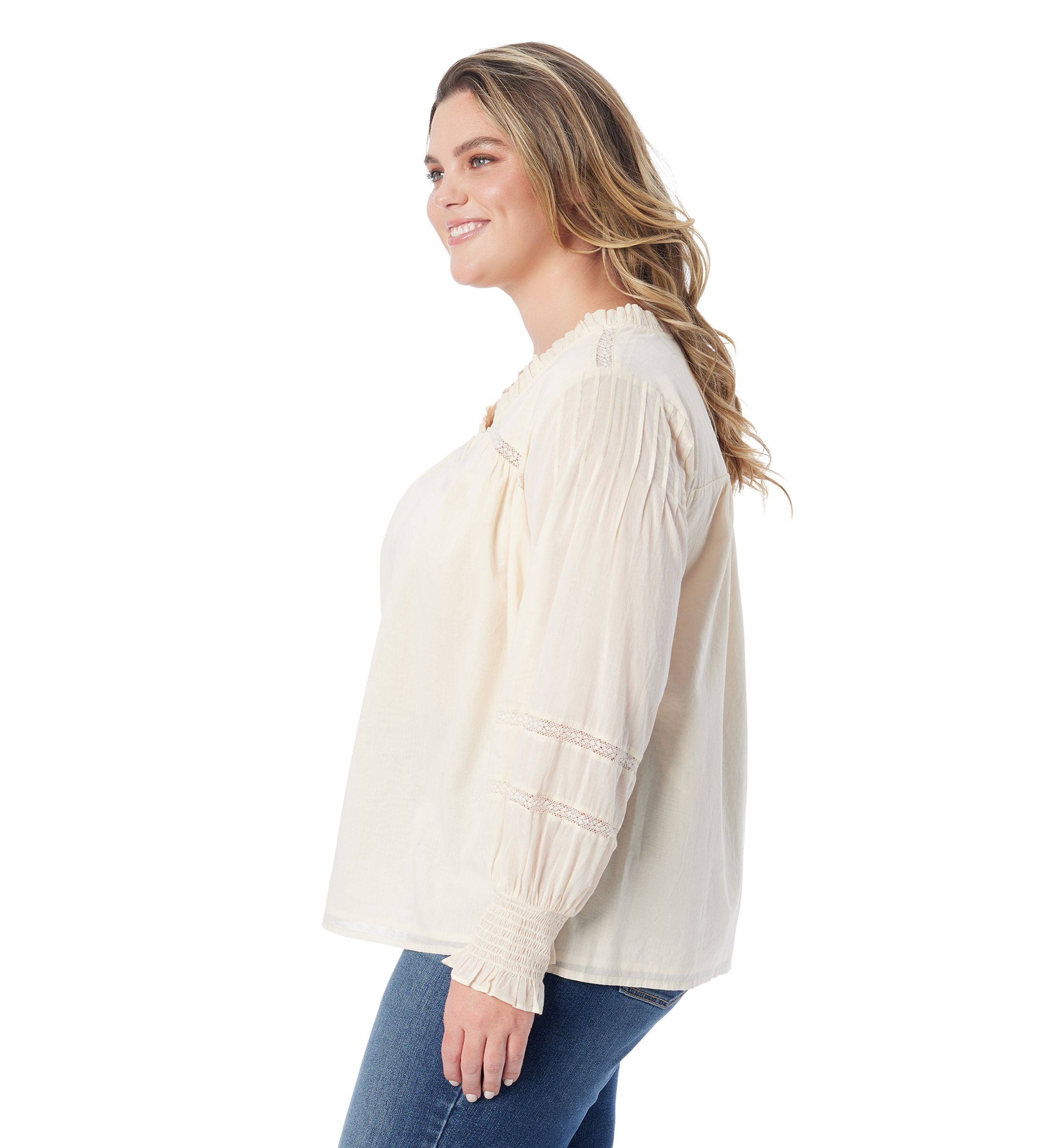 Plus Size Milla Ruffle V-Neck Blouse