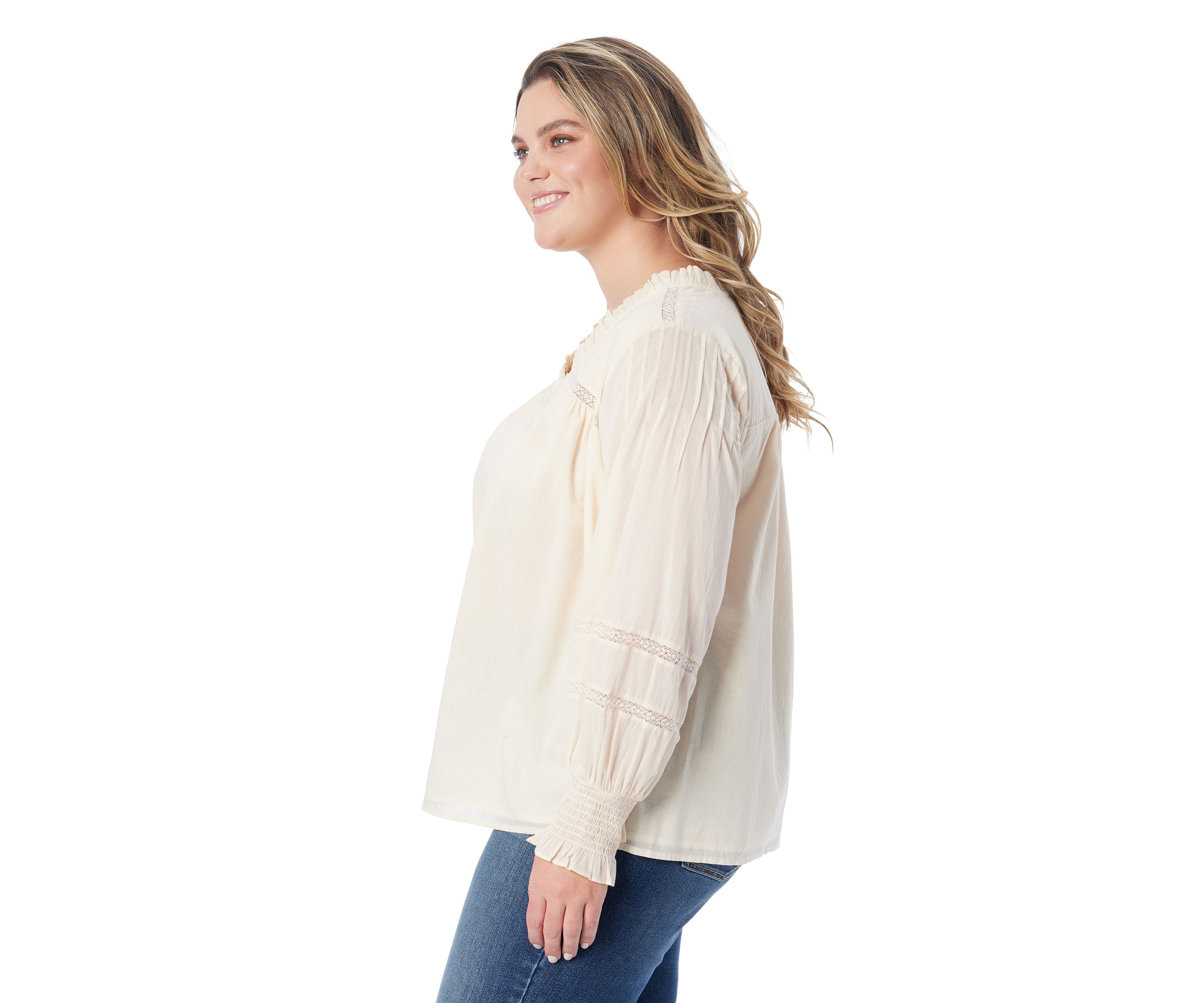 Plus Size Milla Ruffle V-Neck Blouse