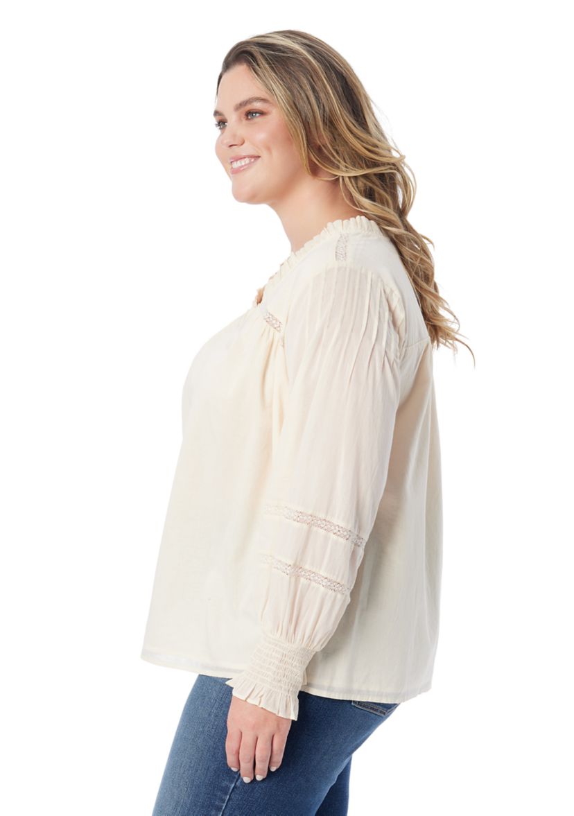 Plus Size Milla Ruffle V-Neck Blouse
