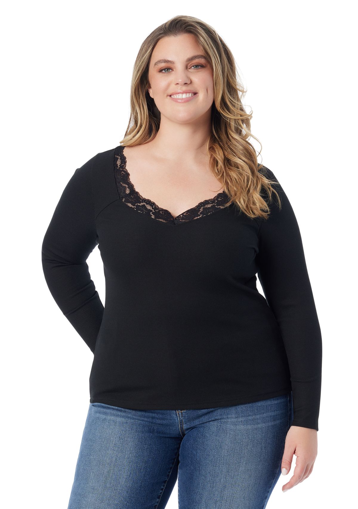 Plus Size Laurel Long Sleeve Knit Top