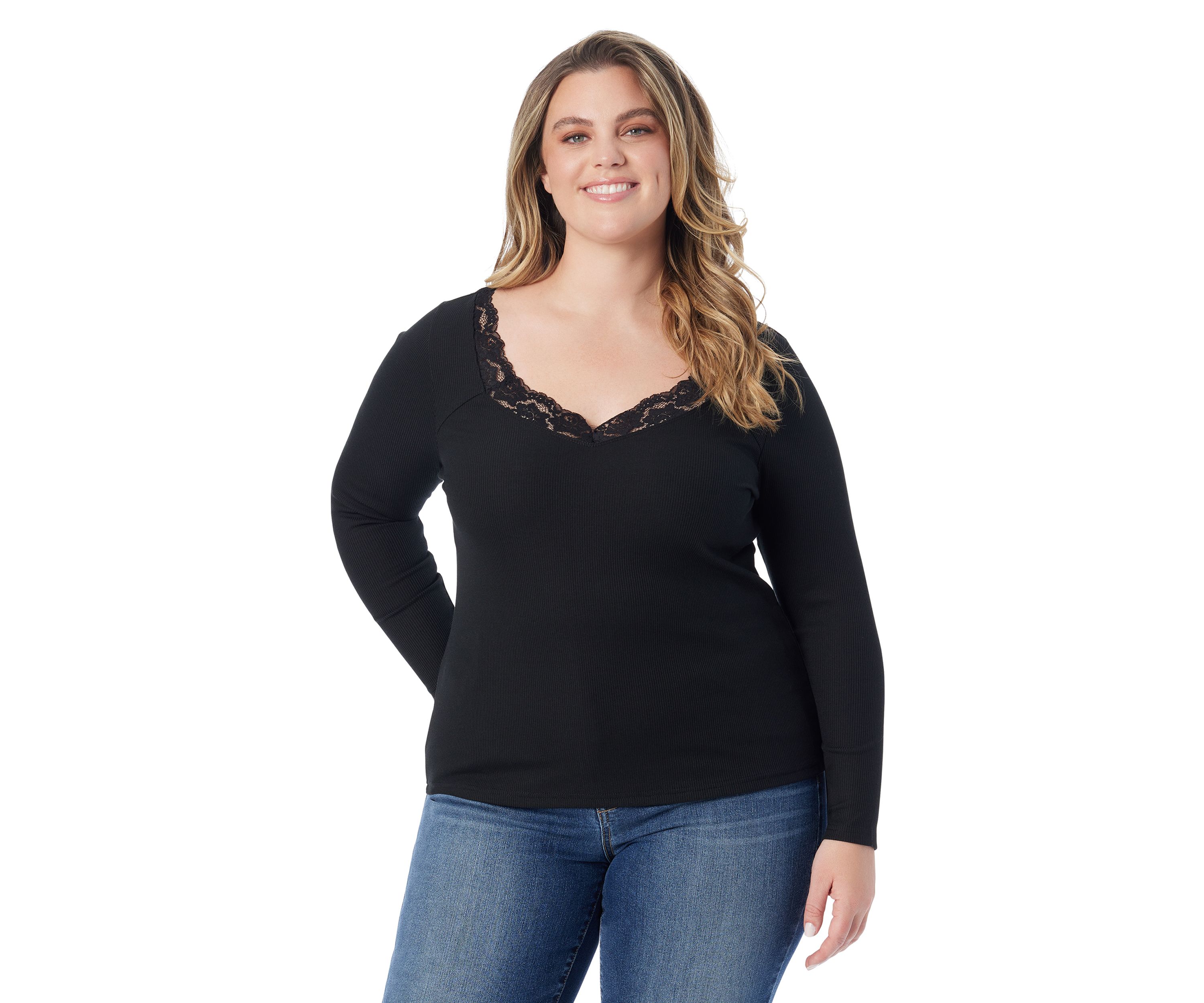 Plus Size Laurel Long Sleeve Knit Top