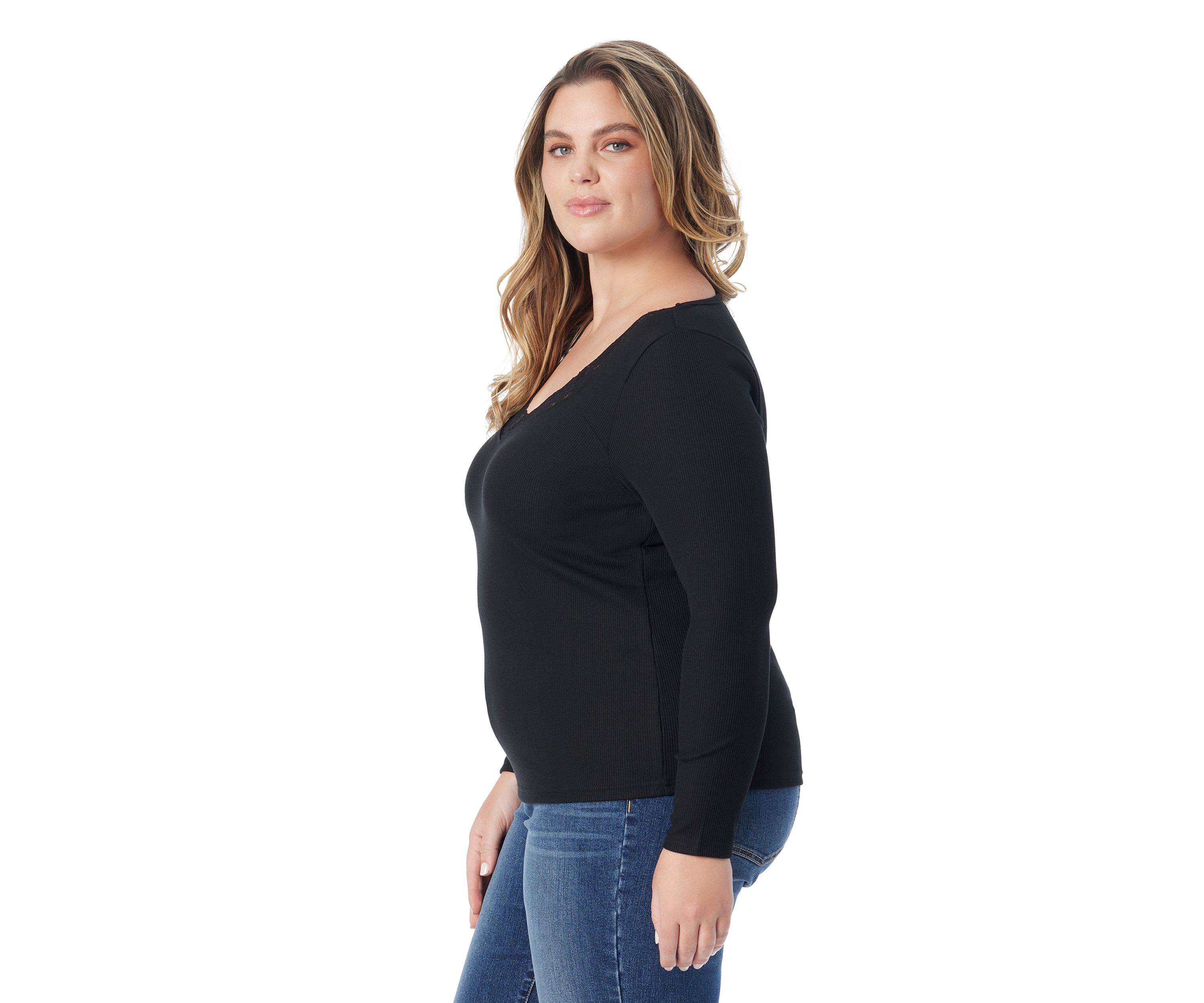 Plus Size Laurel Long Sleeve Knit Top