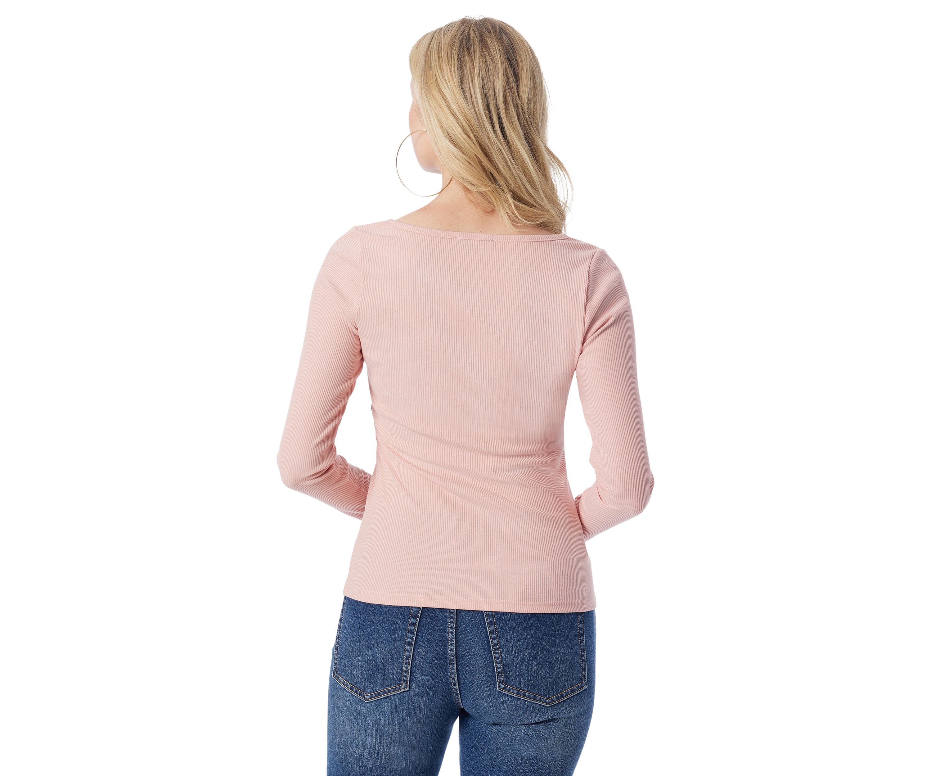 Abbey Lace Trim Long Sleeve Knit Top