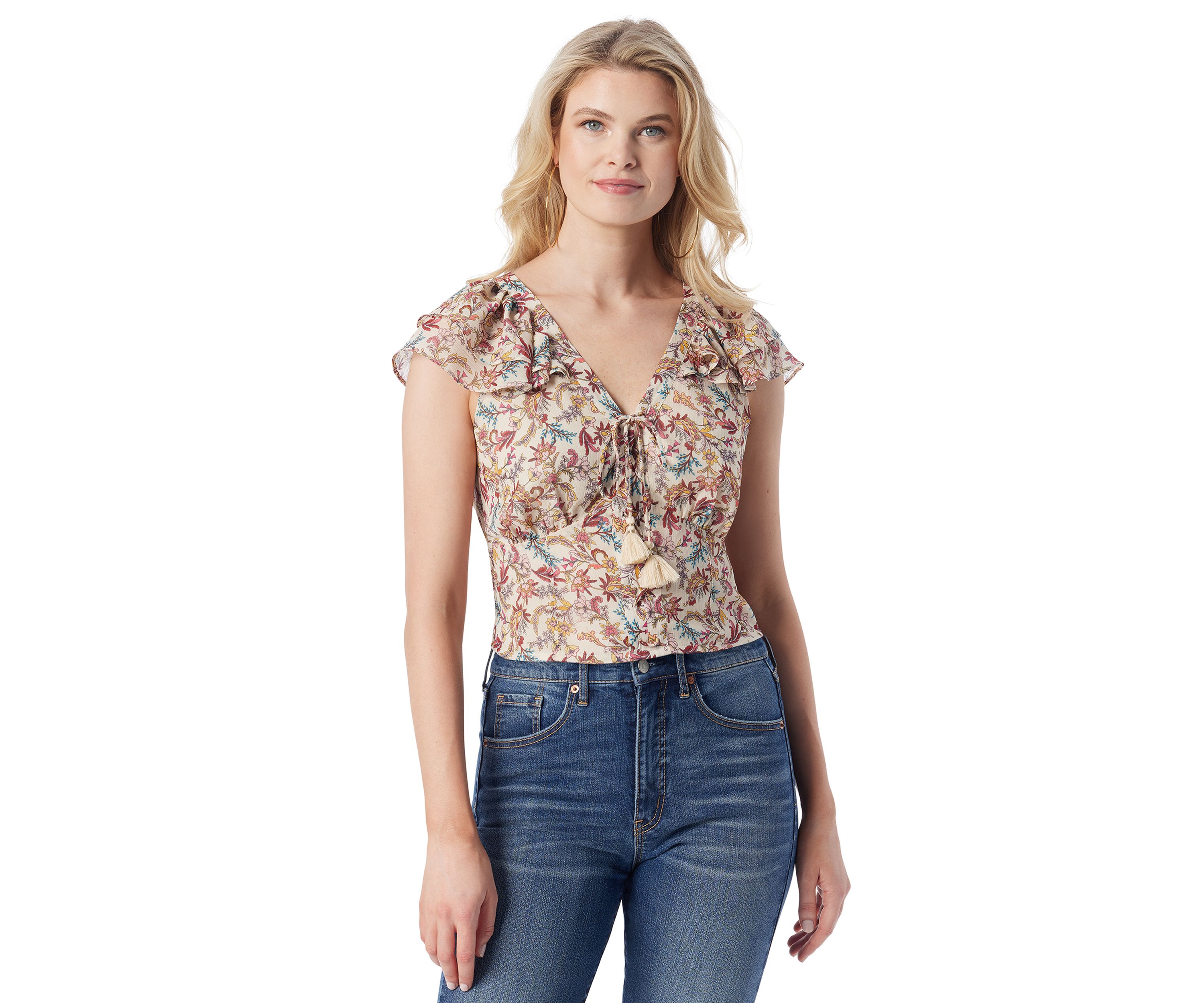 Dixie Sleeveless Ruffle Top 