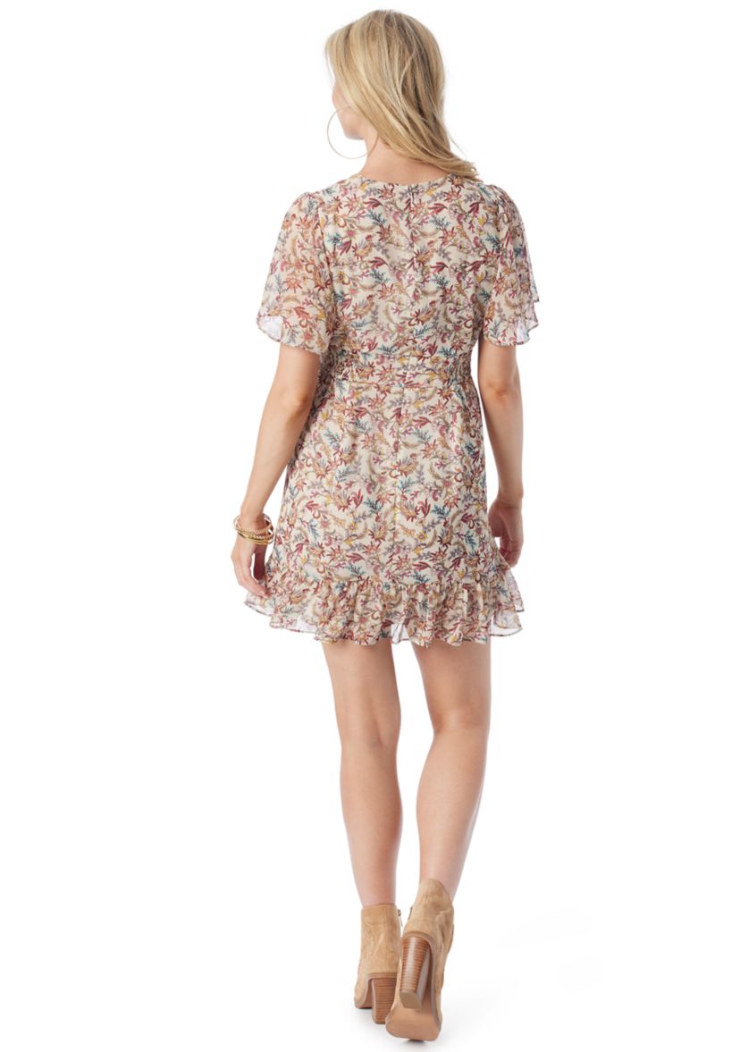 Lottie Short Sleeve V-Neck Mini Dress