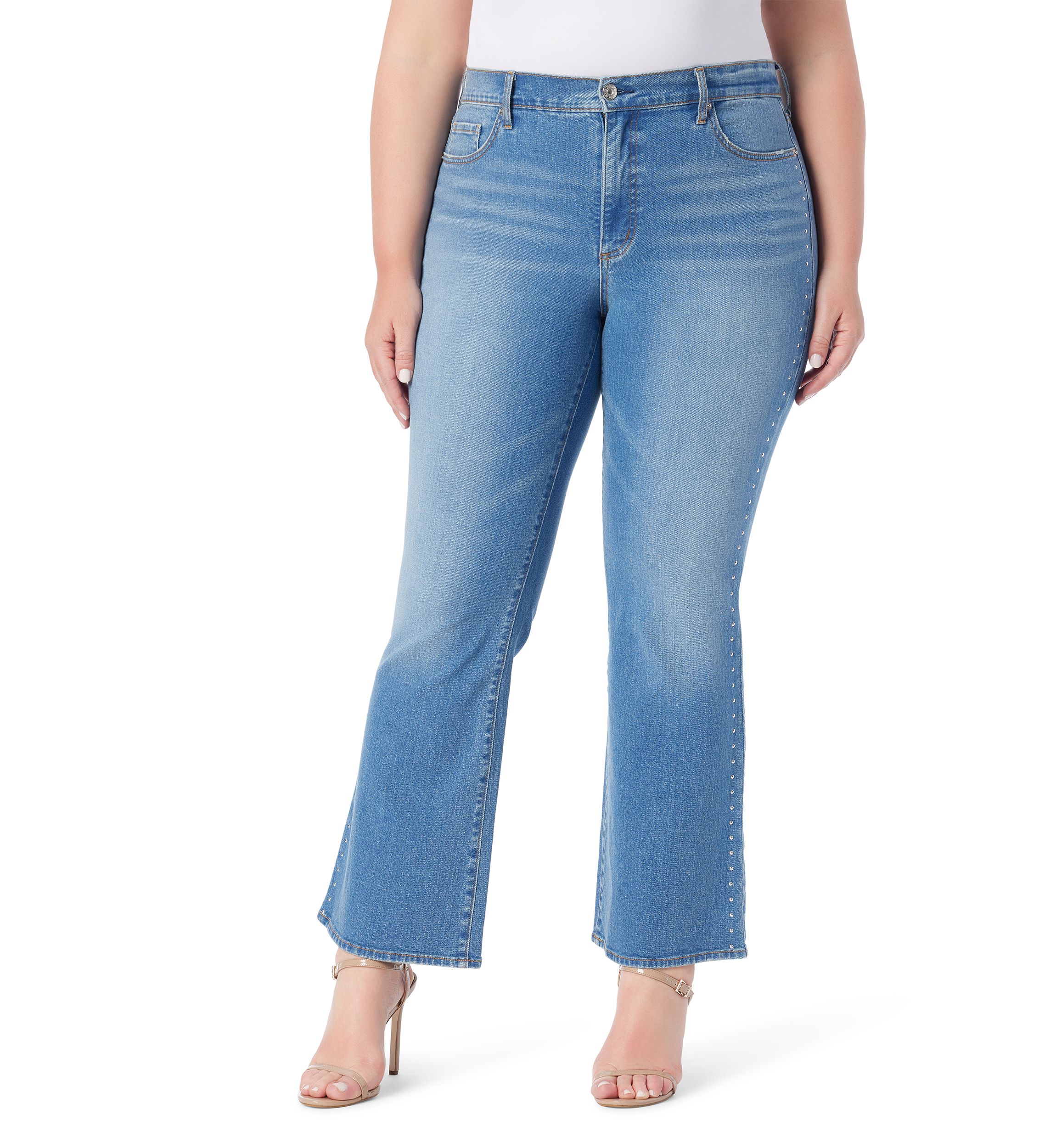 Plus Size Mid Rise Bootcut Jeans 