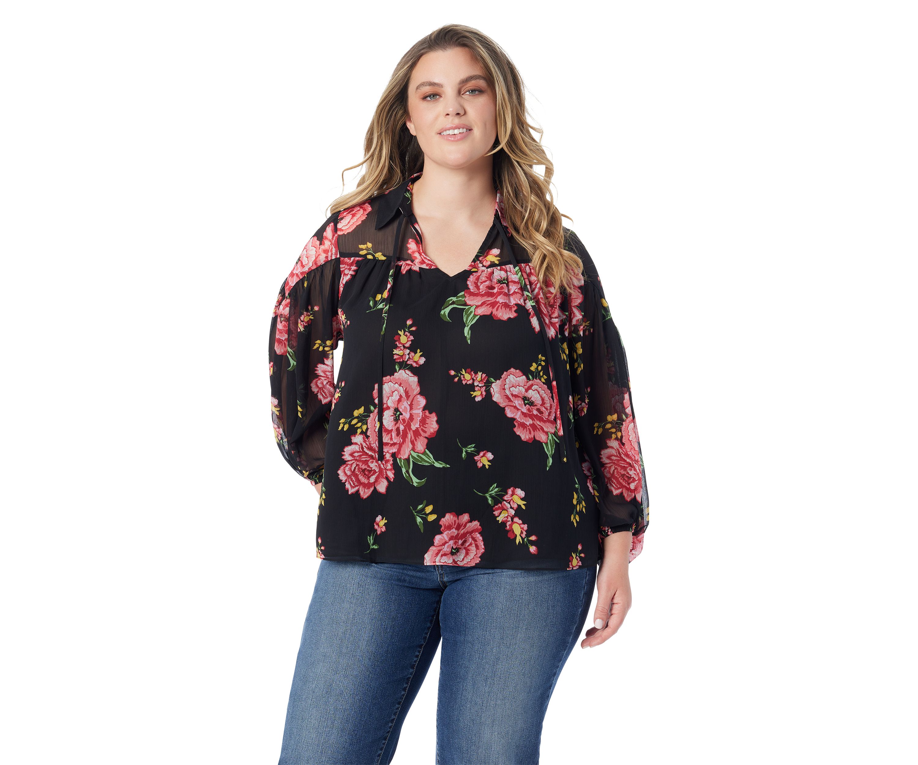 Plus Size Doris Chiffon Blouse 