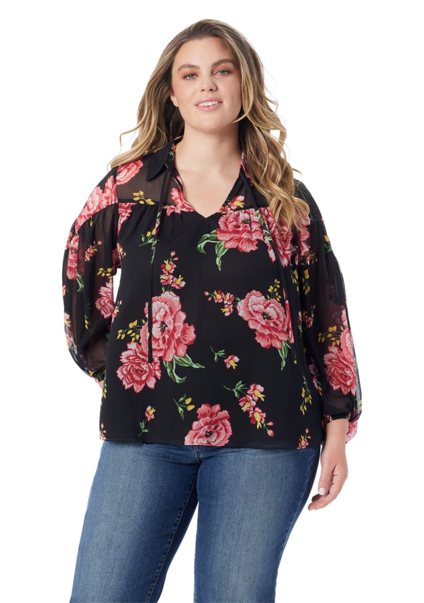 Plus Size Doris Chiffon Blouse 