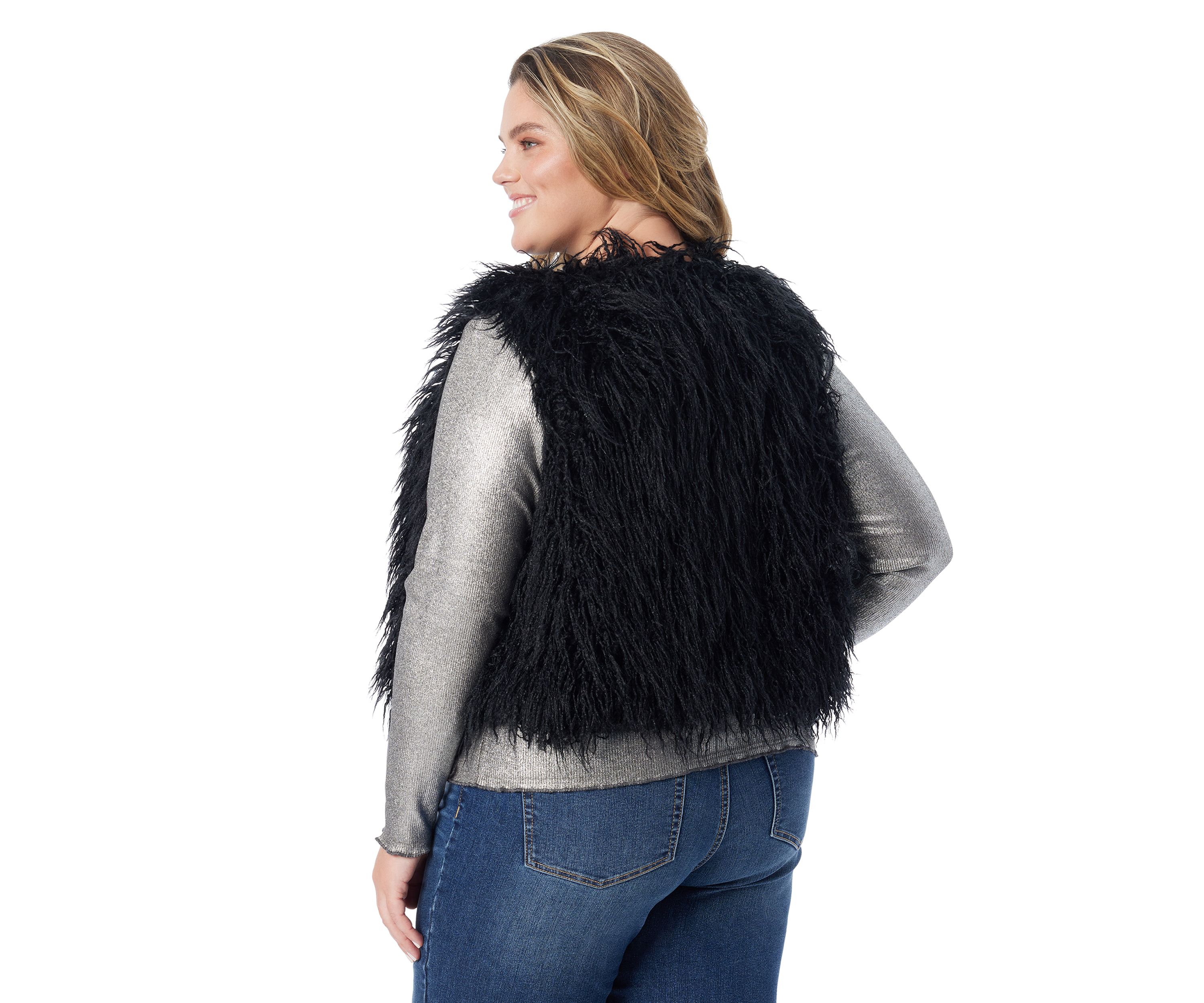 Plus Size Faux Fur Vest
