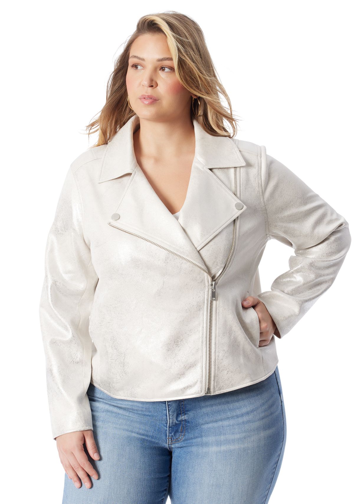 Plus Size Biker Jacket