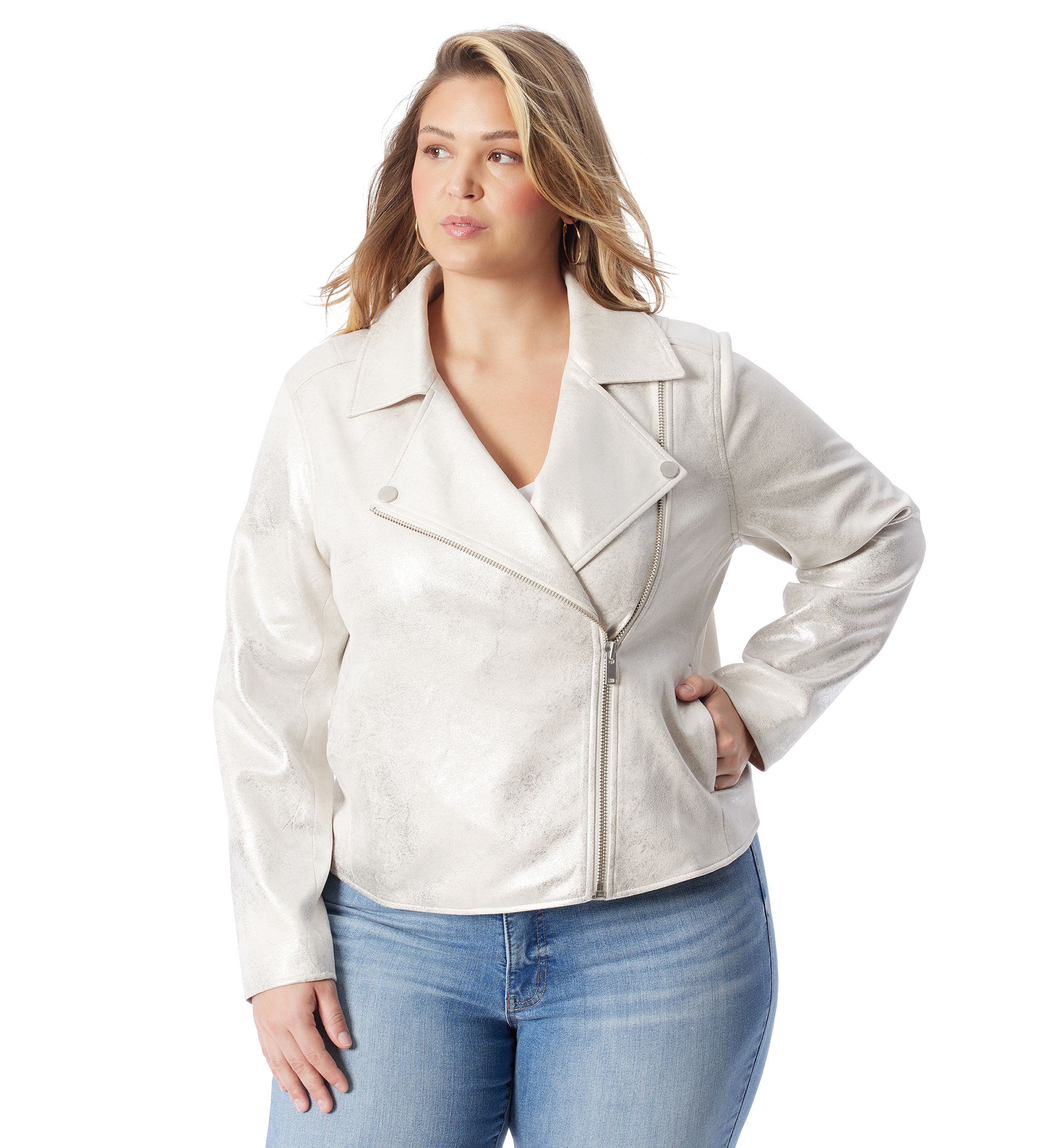 Plus Size Biker Jacket
