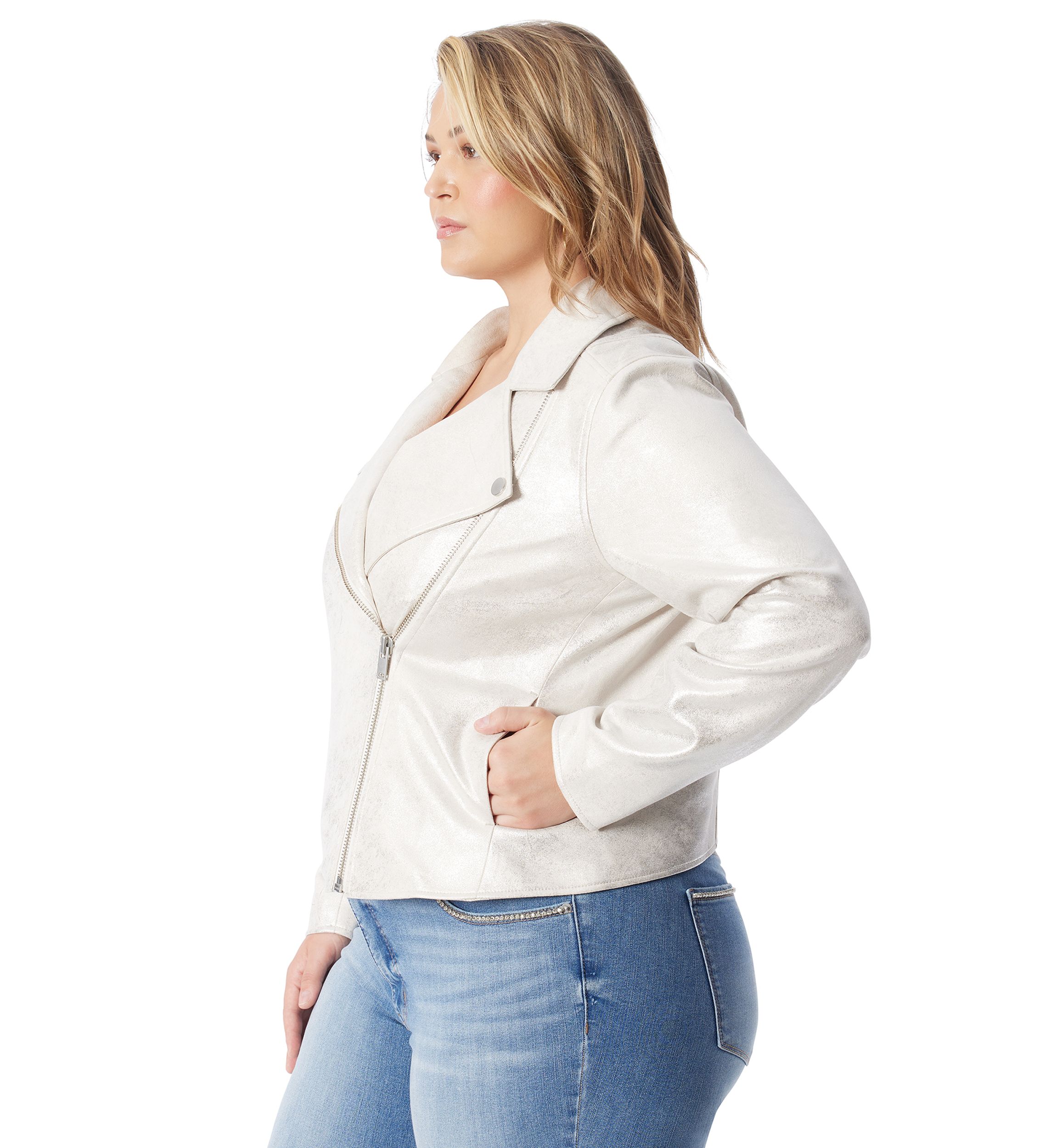 Plus Size Biker Jacket