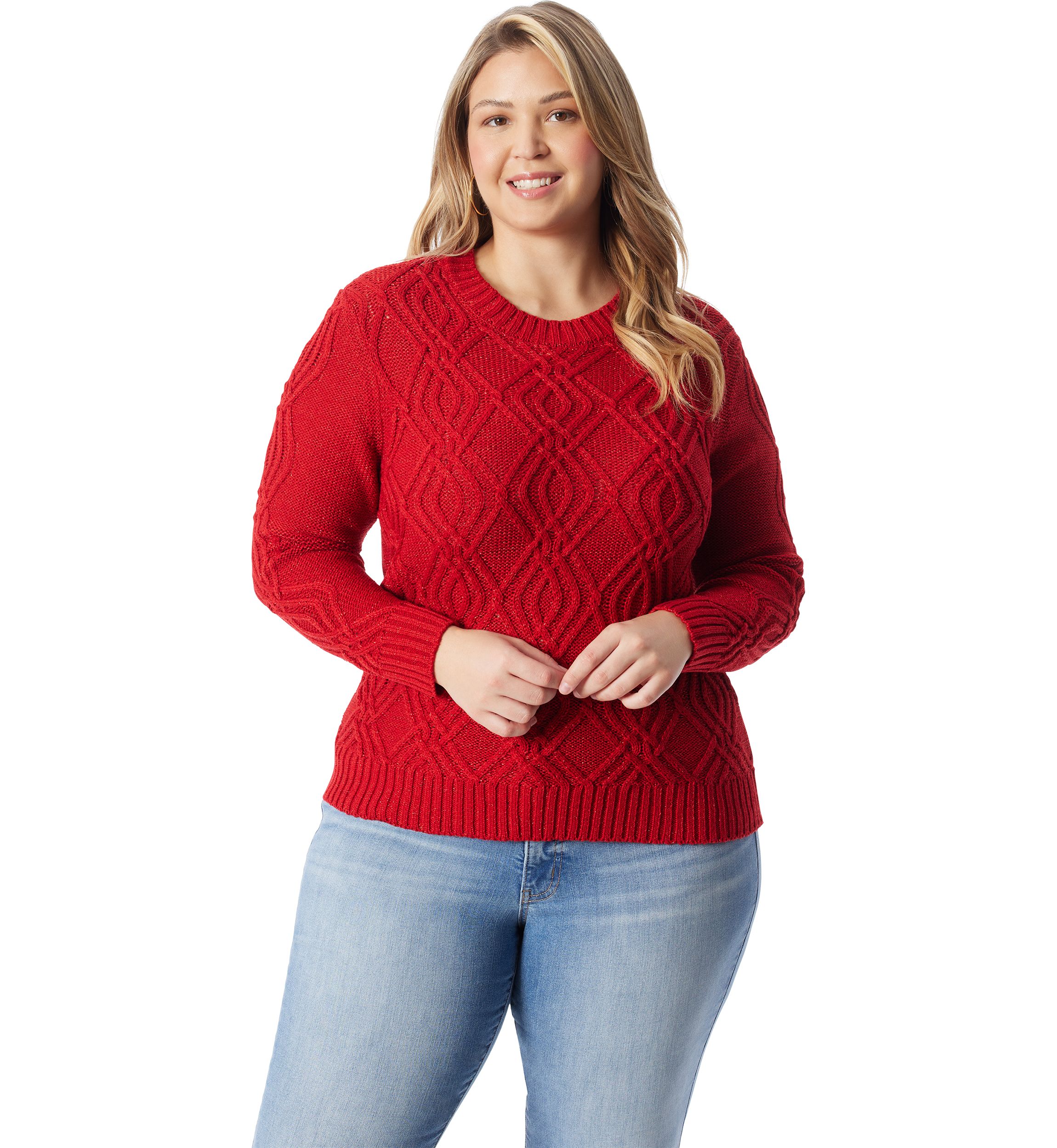 Plus Size Cable Knit Sweater 