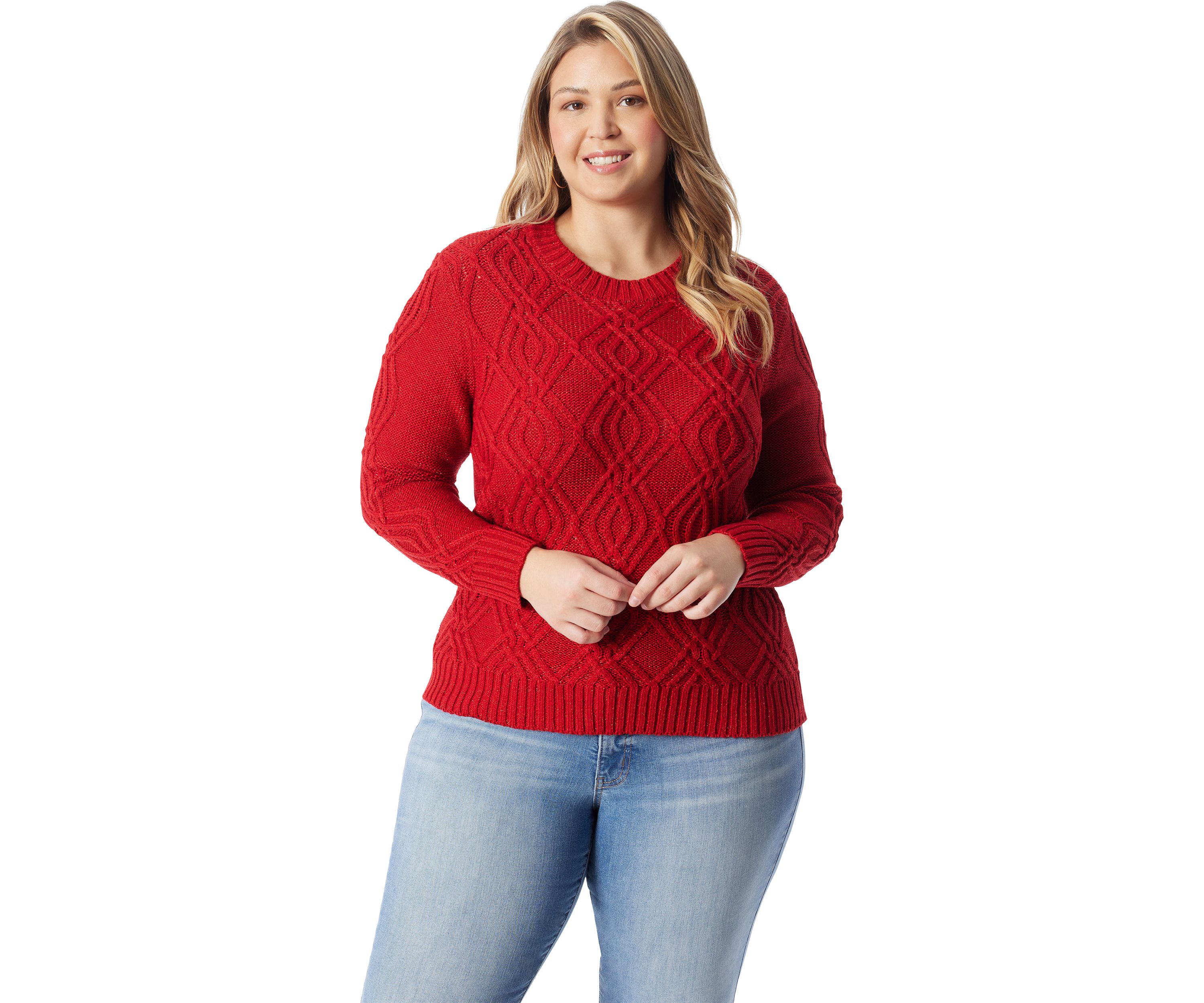 Plus Size Cable Knit Sweater 