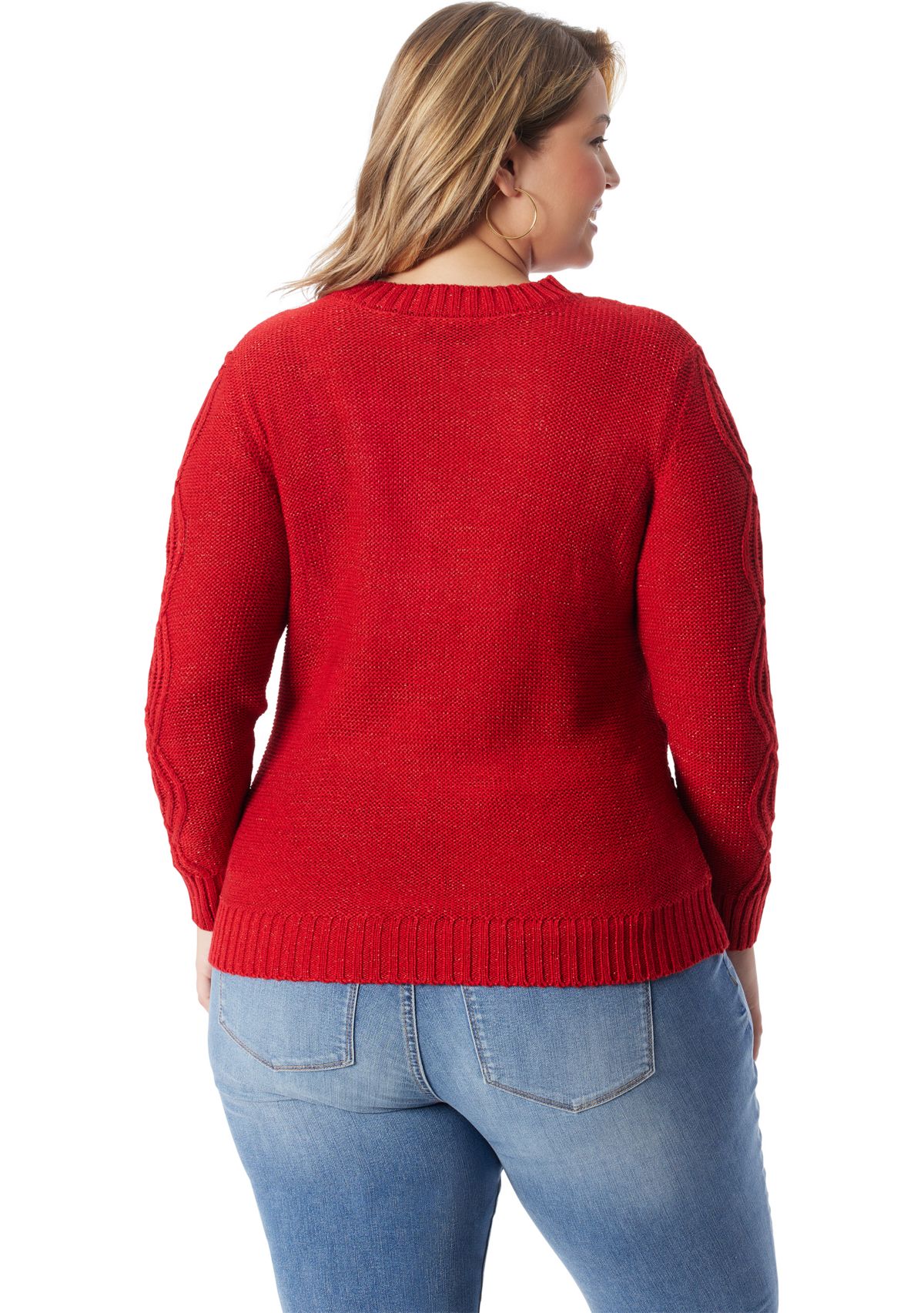 Plus Size Cable Knit Sweater 
