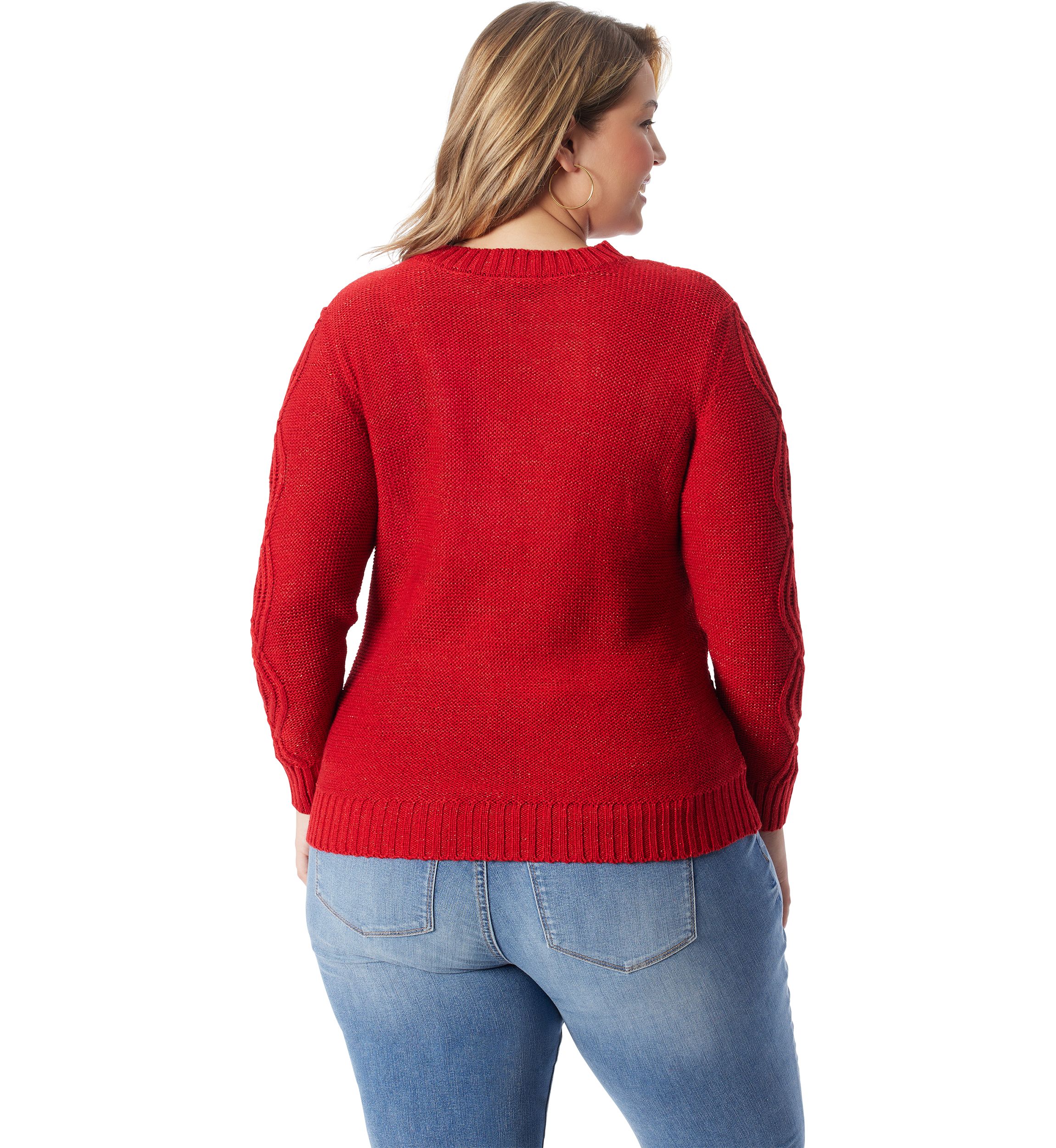 Plus Size Cable Knit Sweater 