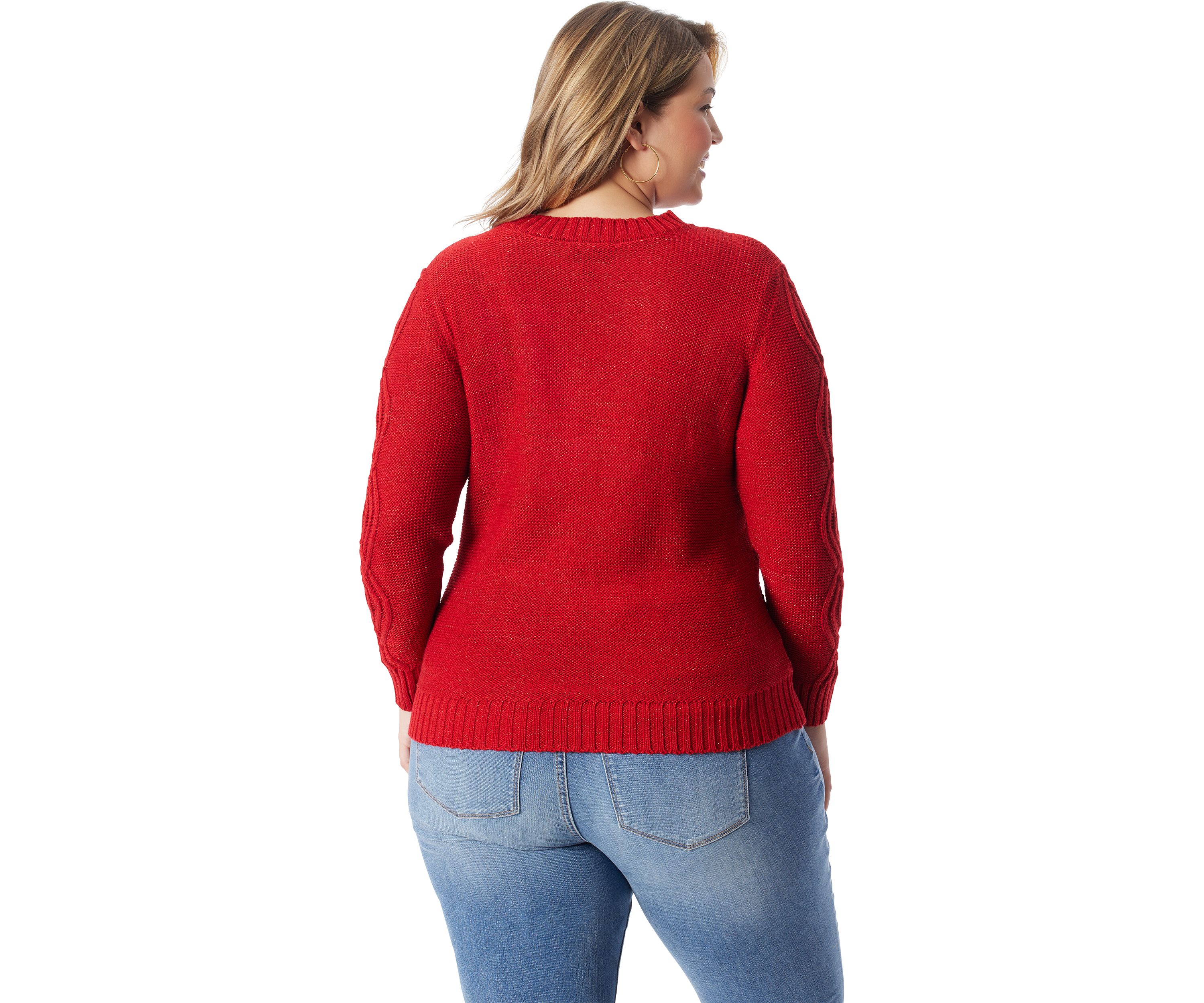 Plus Size Cable Knit Sweater 