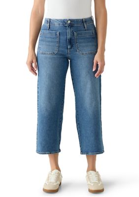 Jessica Simpson Women's Petra Crop Front Patch Pocket Jeans