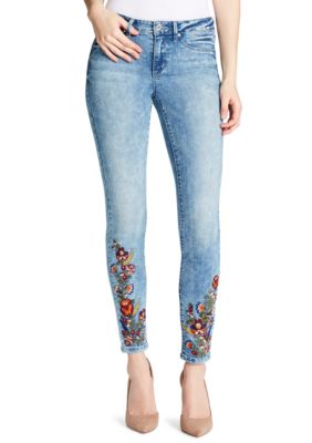 Jessica Simpson Embroidered Kiss Me Skinny Jeans | belk