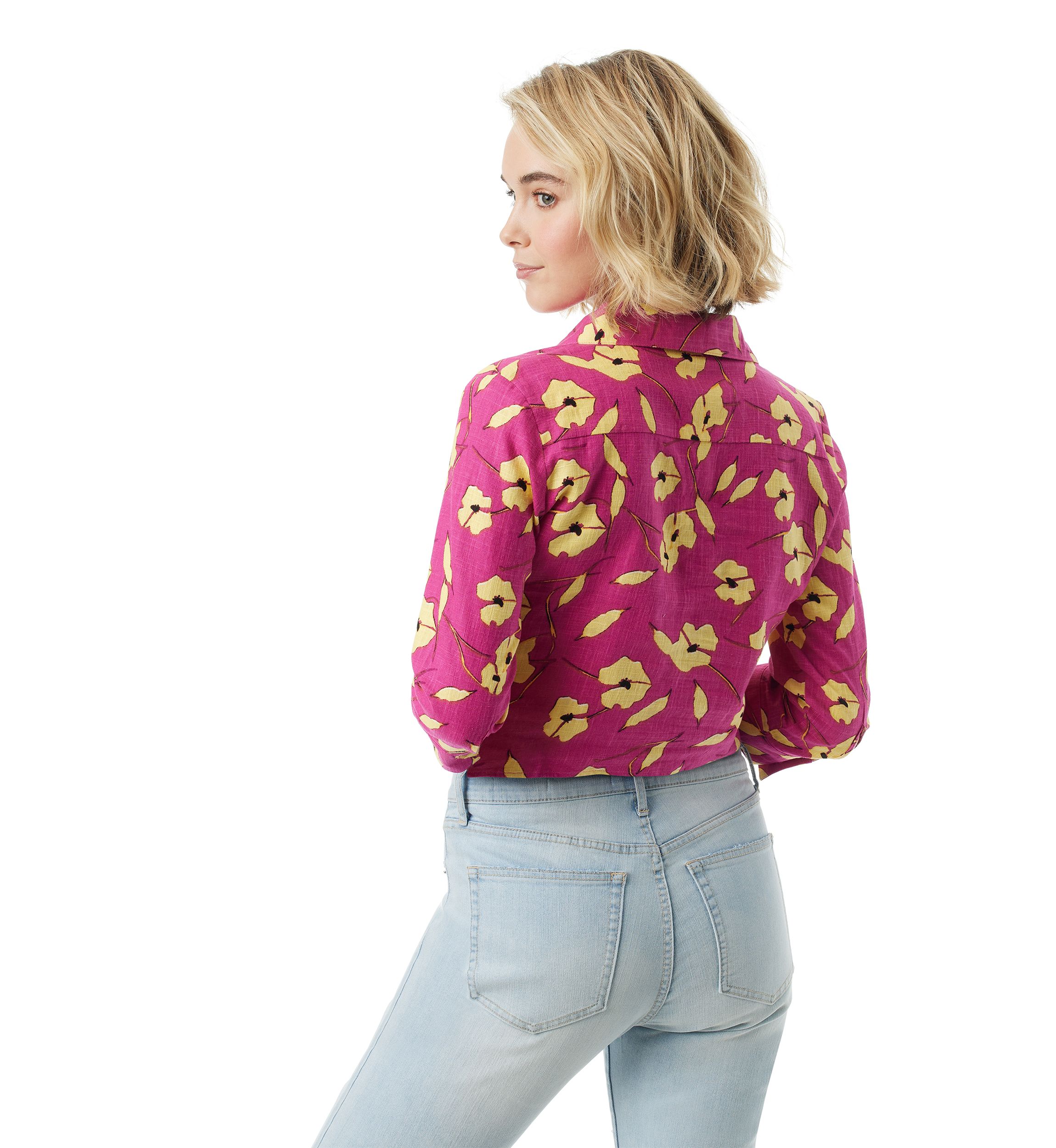 Wisteria Tie Front Top