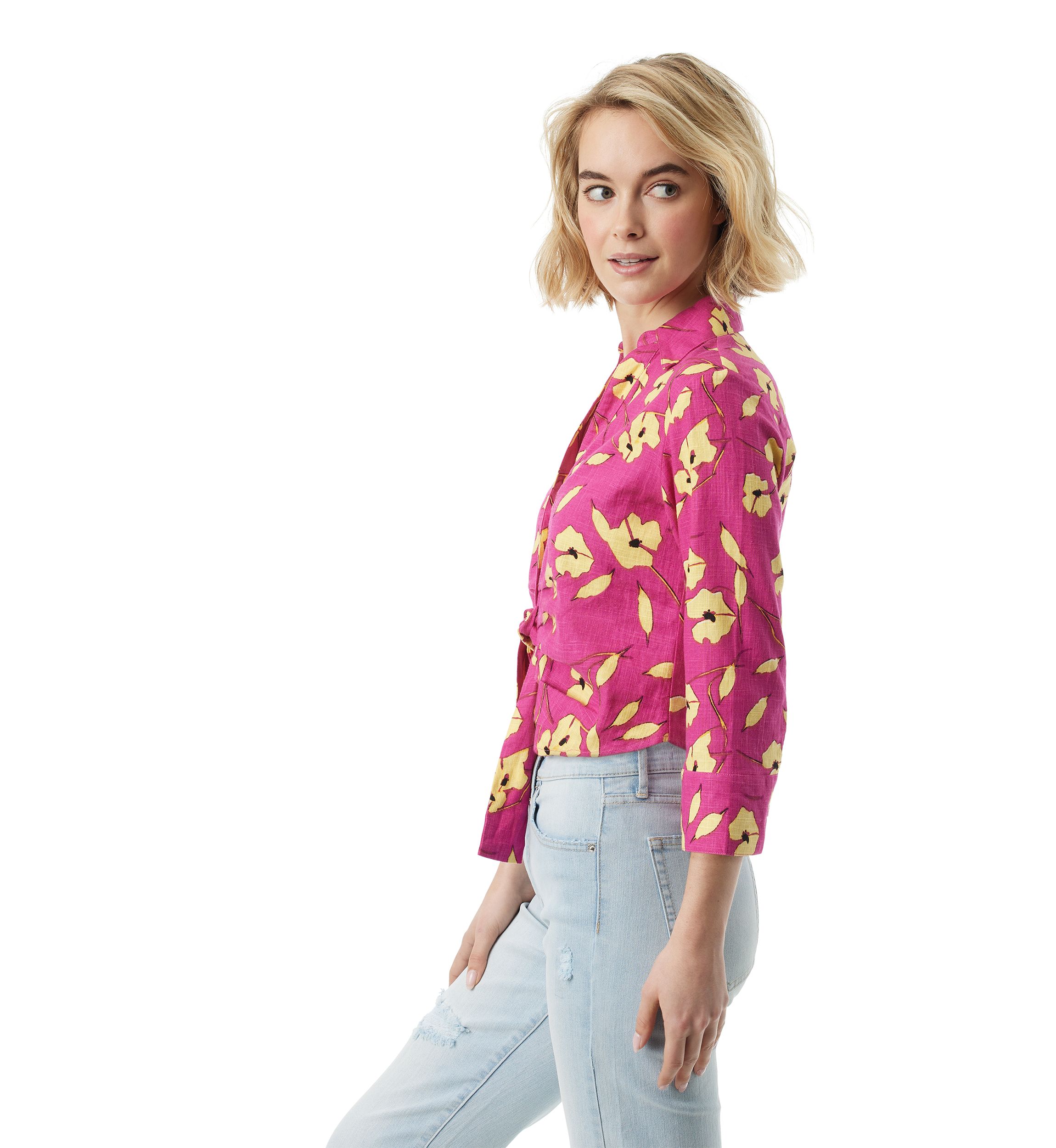 Wisteria Tie Front Top