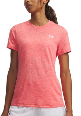 Under Armour Women's Techï¿½ï¿½ï¿½ Twist Crew-Neck Short Sleeve T-Shirt, Red, 2XL
