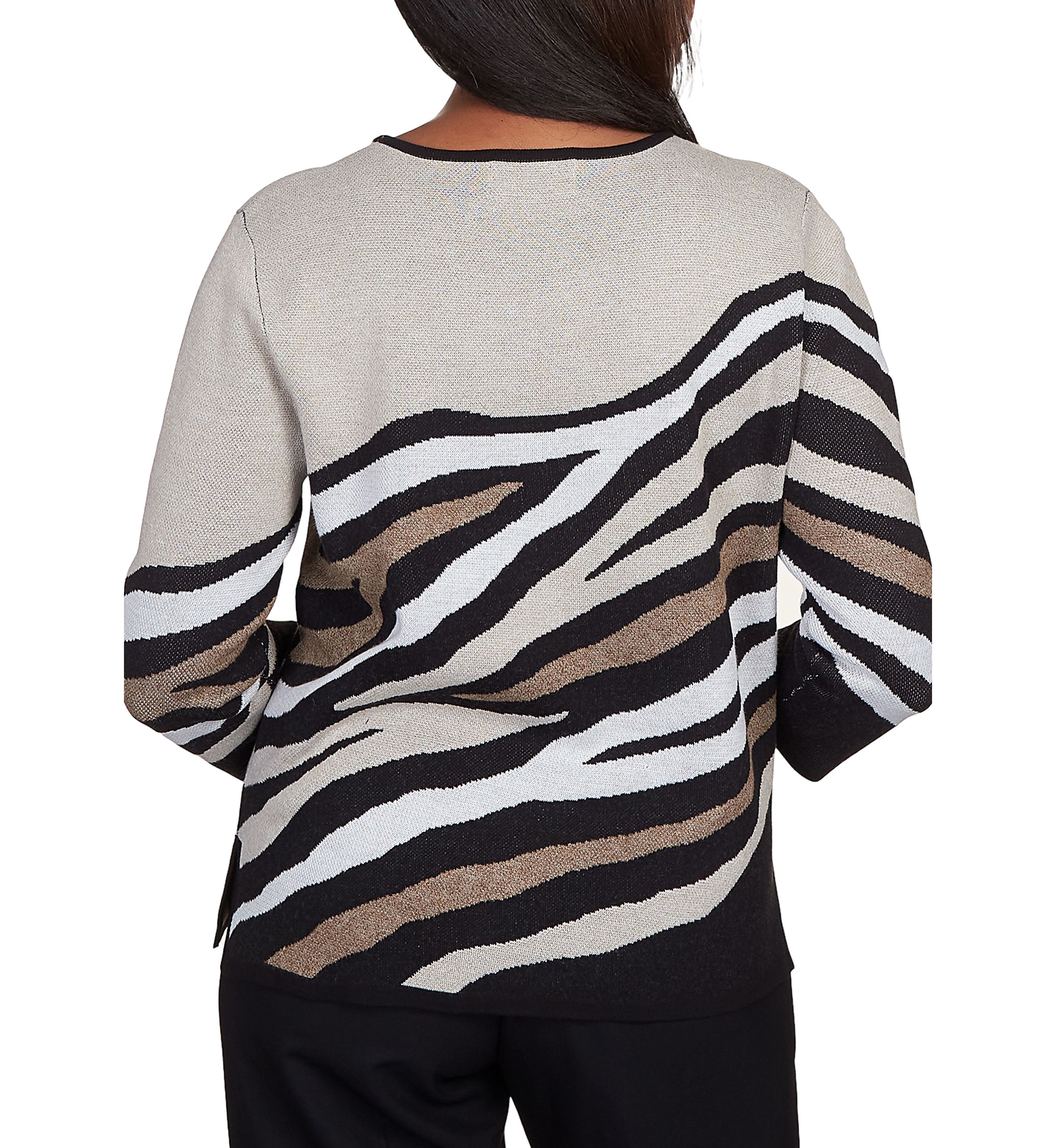 Womens Classics Animal Jacquard Top