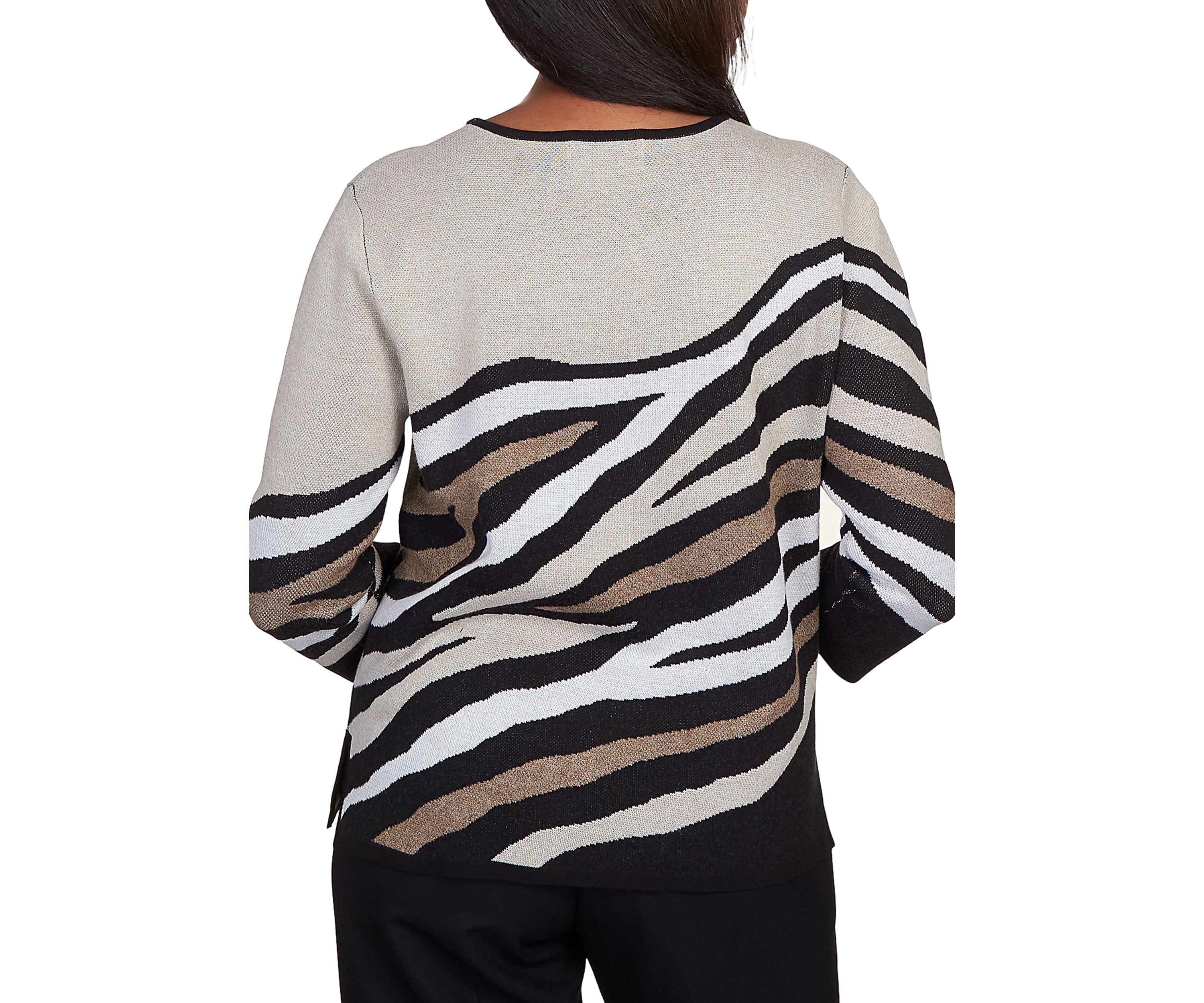 Womens Classics Animal Jacquard Top