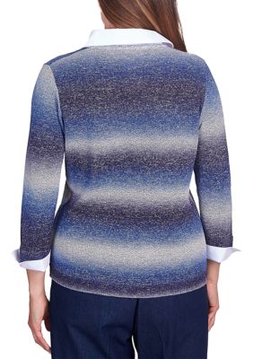 Women's Classics Space Dye With Woven Trim Top