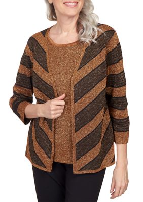 Women's Chevron Stripe Two for One Sweater