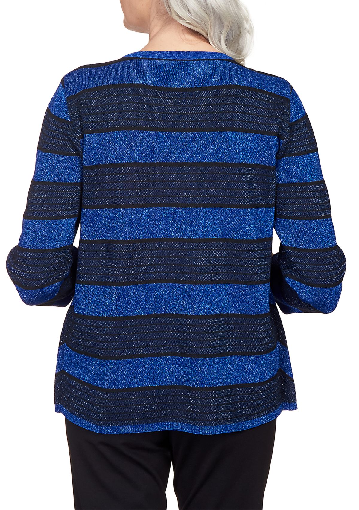 Womens Chevron Stripe Two for One Sweater