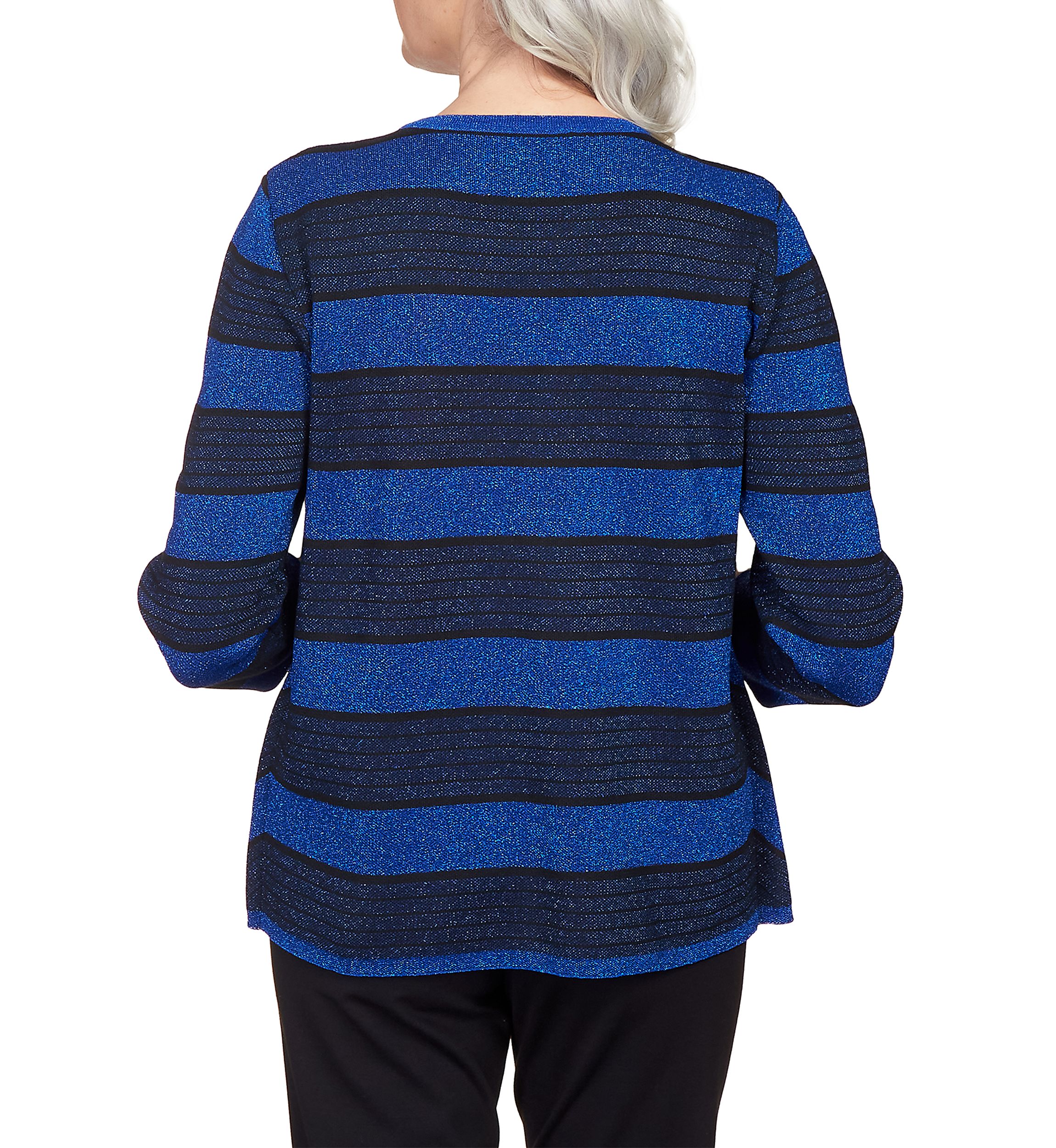 Womens Chevron Stripe Two for One Sweater