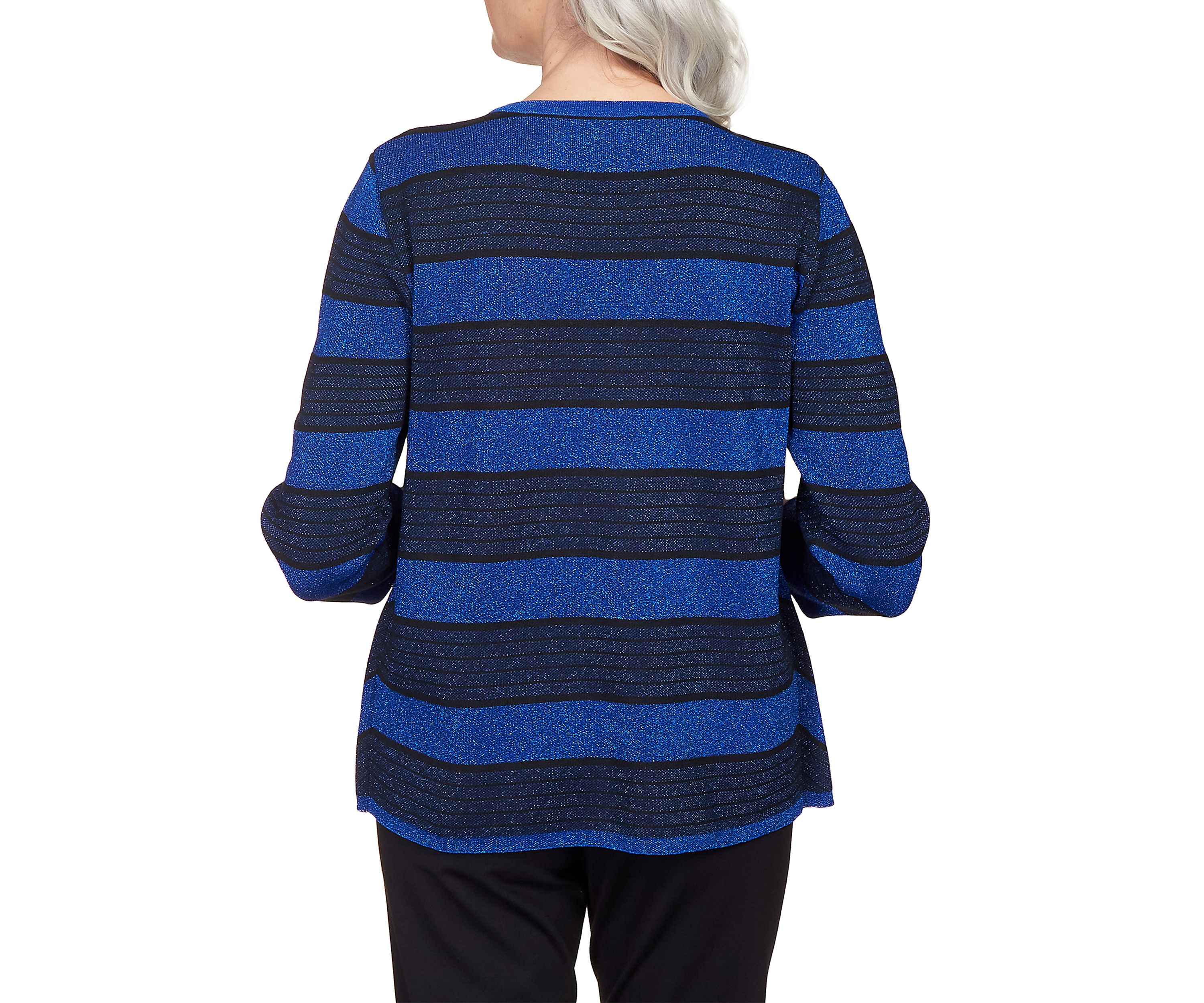 Womens Chevron Stripe Two for One Sweater