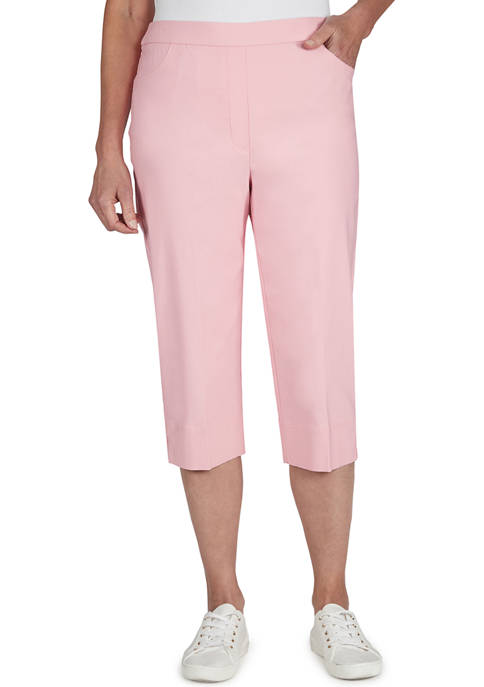 Alfred Dunner Plus Size Solid Capris