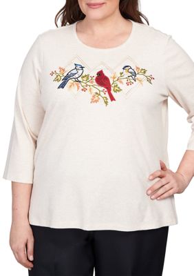 Plus Classics Birds Top