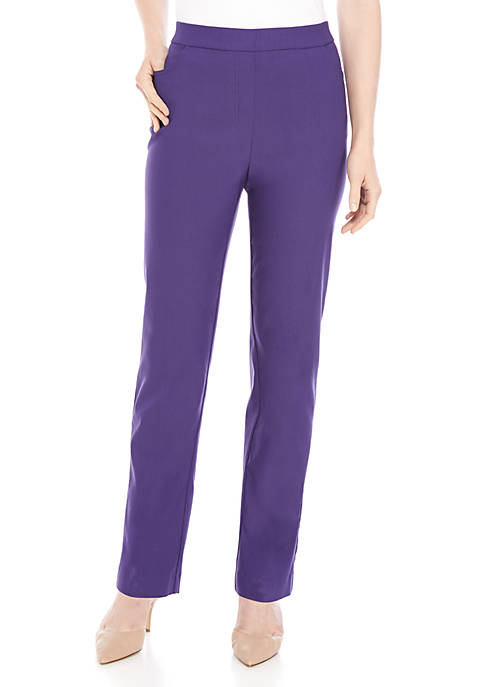 Alfred Dunner Petite Classic Allure Stretch Pull On Short Pants | belk
