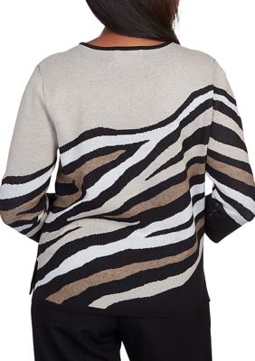 Petite Classics Animal Jacquard Sweater