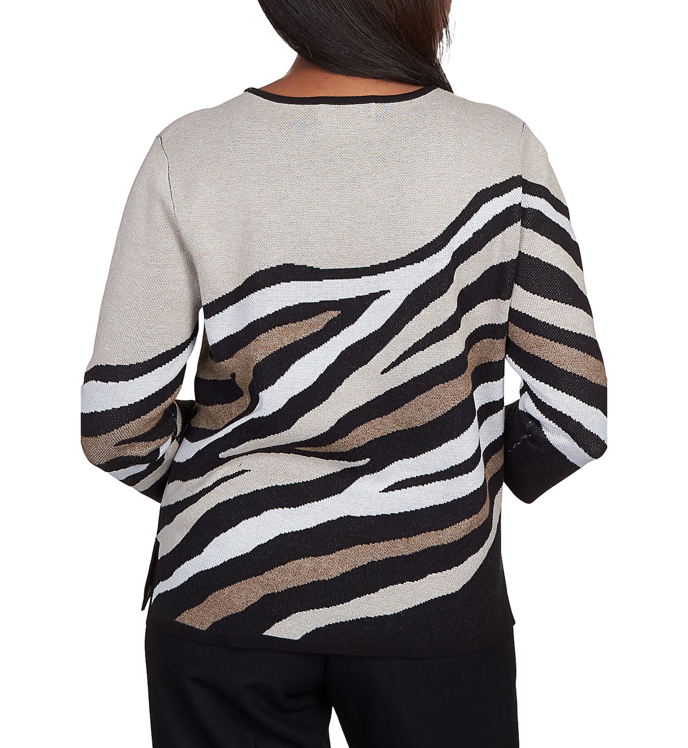 Petite Classics Animal Jacquard Sweater 
