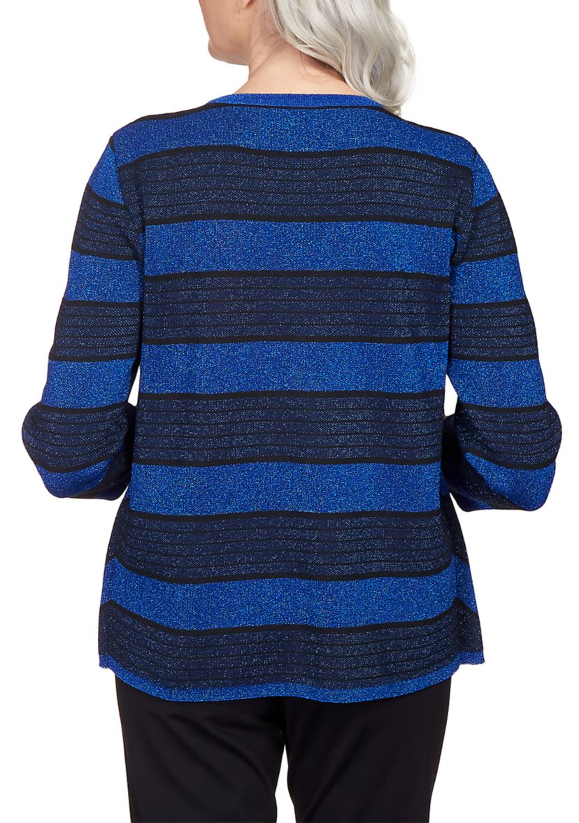 Petite Classics Chevron Stripe Two for One Sweater
