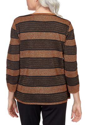 Petite Classics Chevron Stripe Two for One Sweater