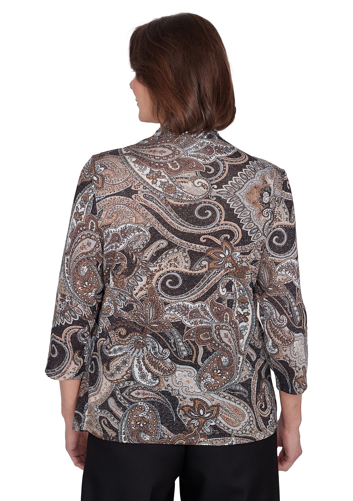 Womens Classics Paisley Lurex Two in One Top