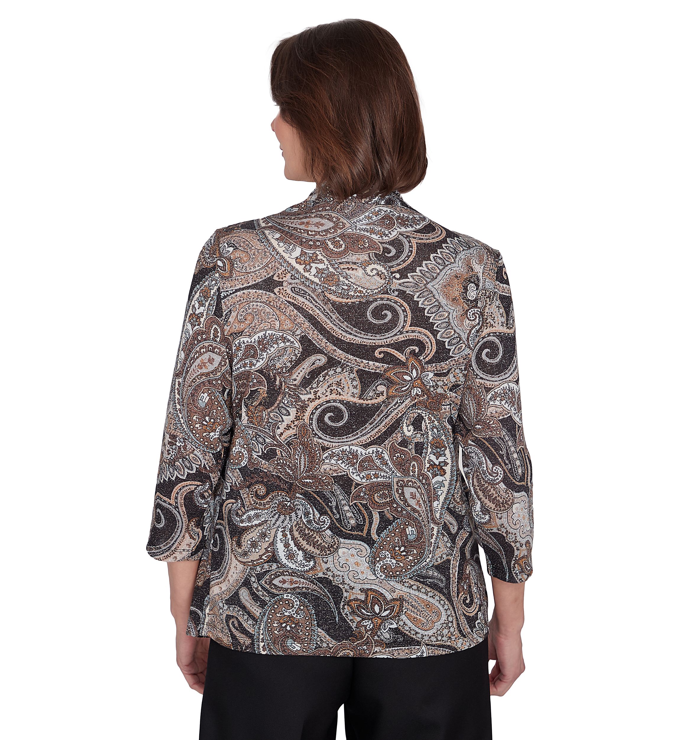 Womens Classics Paisley Lurex Two in One Top
