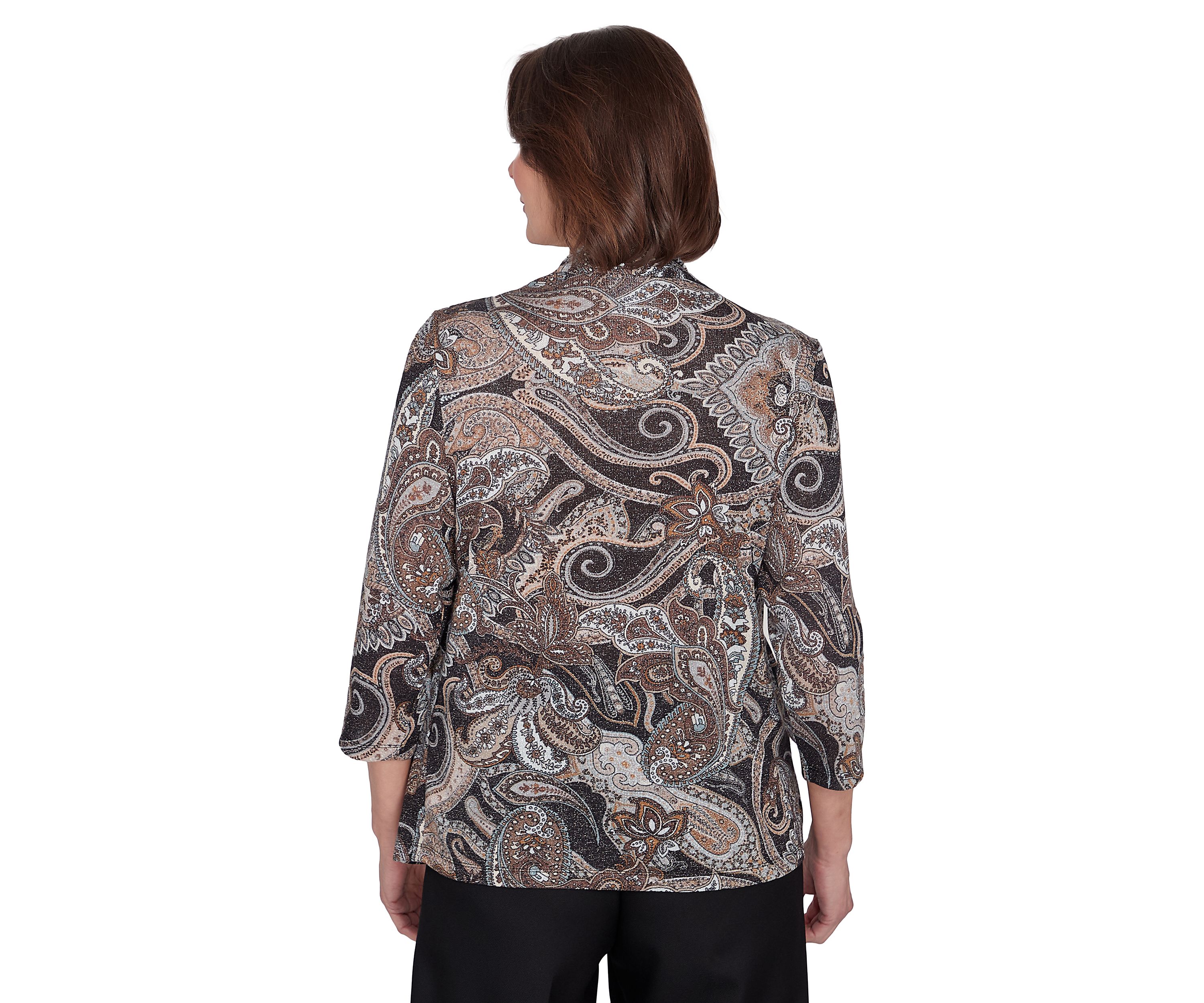 Womens Classics Paisley Lurex Two in One Top