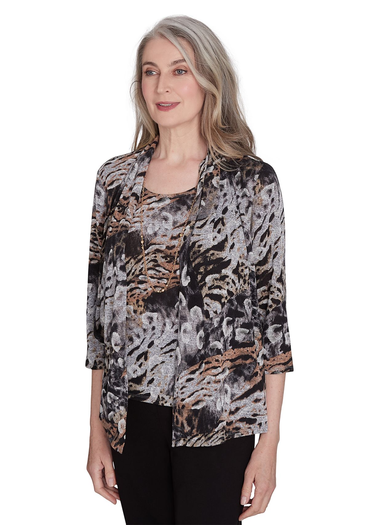 Womens Classics Animal Two in One Top