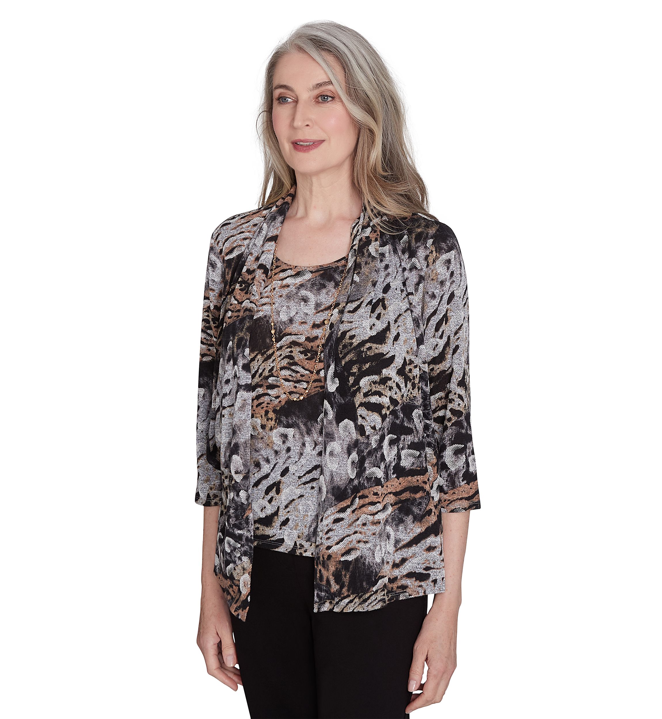 Womens Classics Animal Two in One Top
