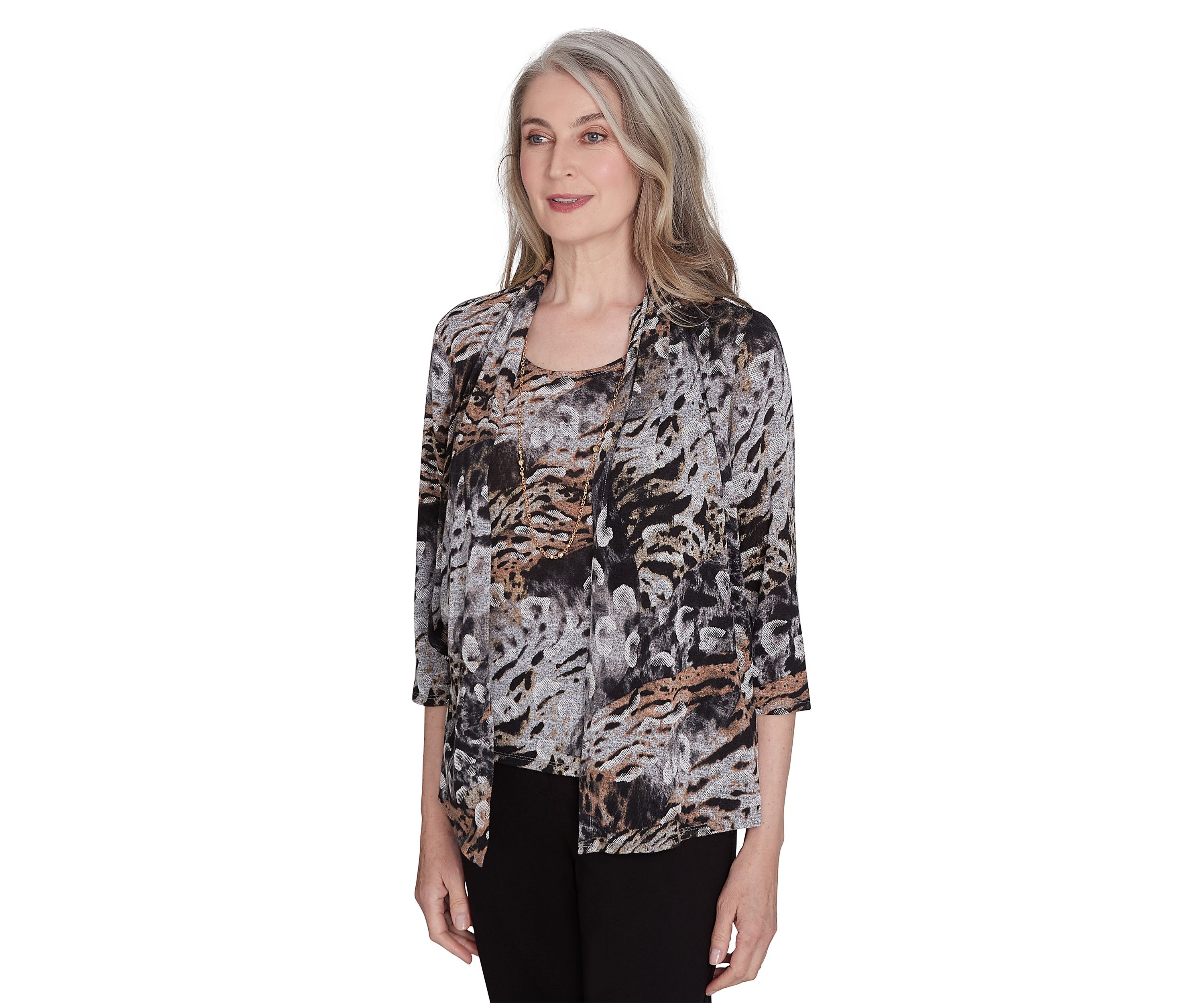 Womens Classics Animal Two in One Top