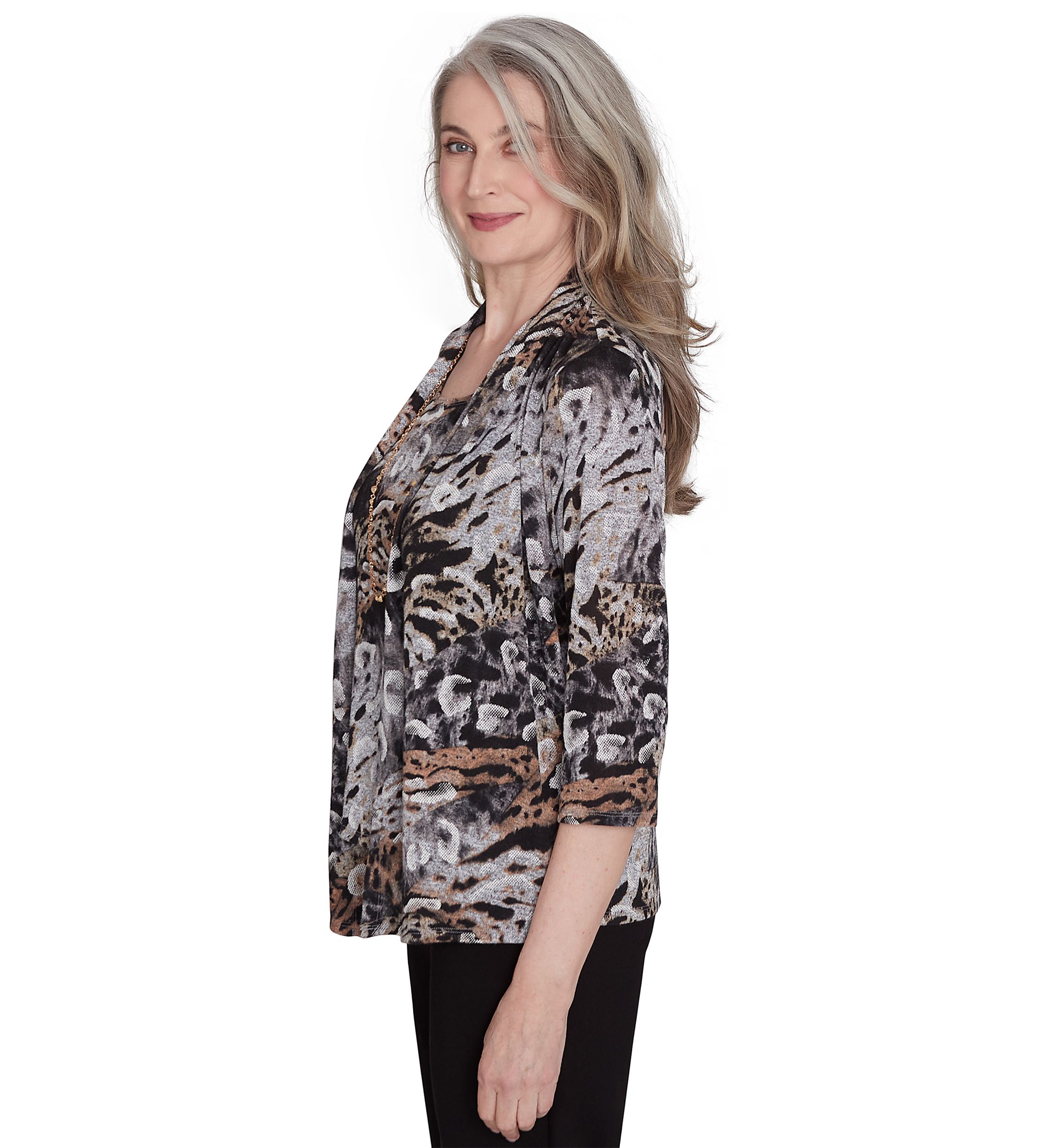 Womens Classics Animal Two in One Top