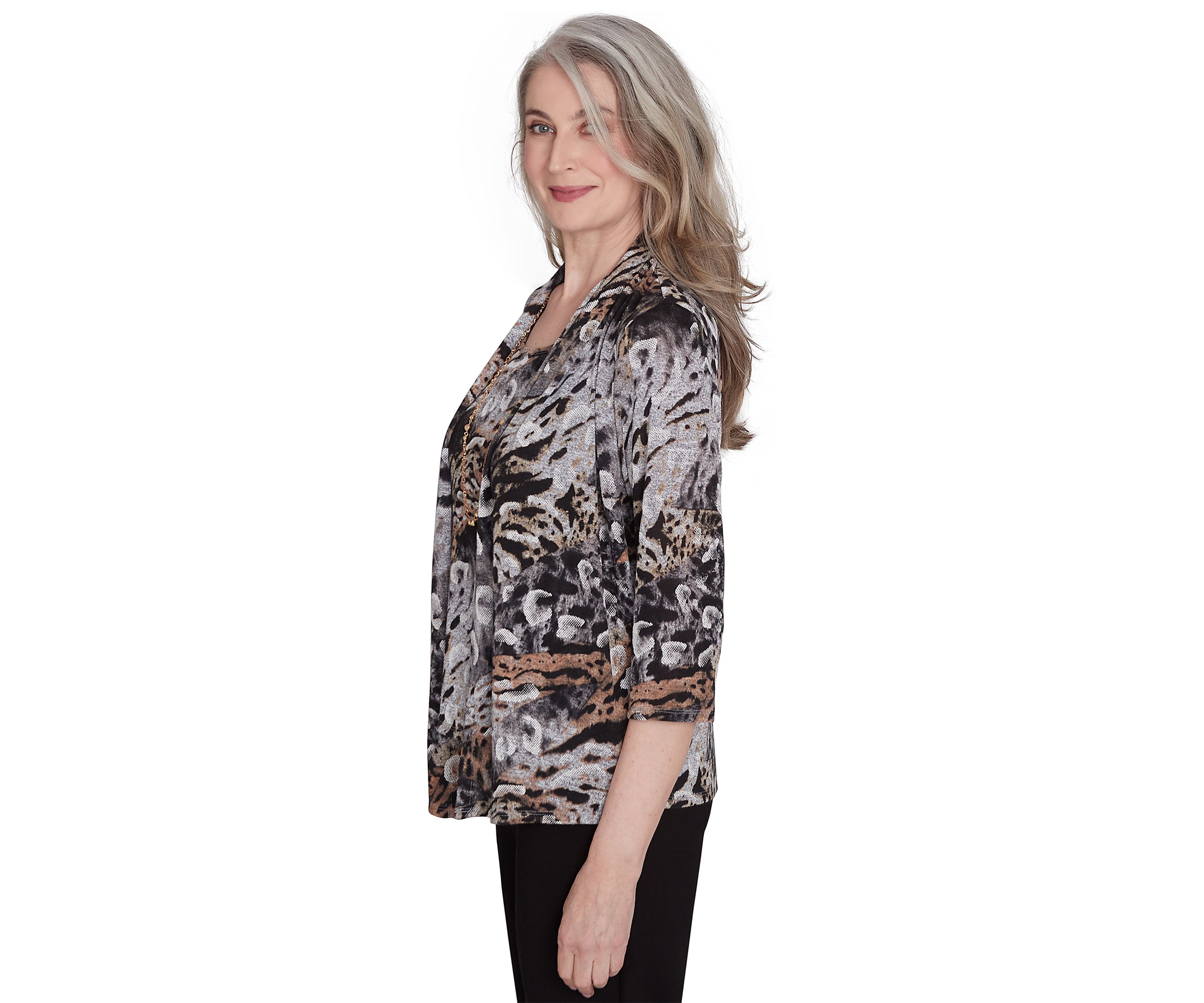 Womens Classics Animal Two in One Top