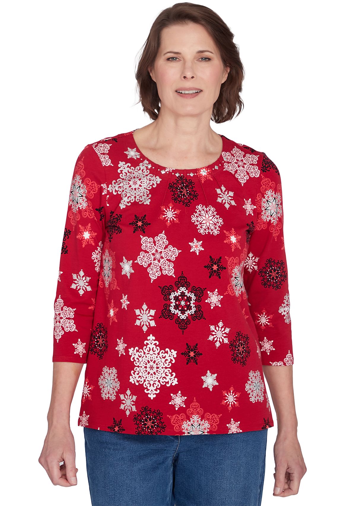 Womens Classics Snowflakes Top