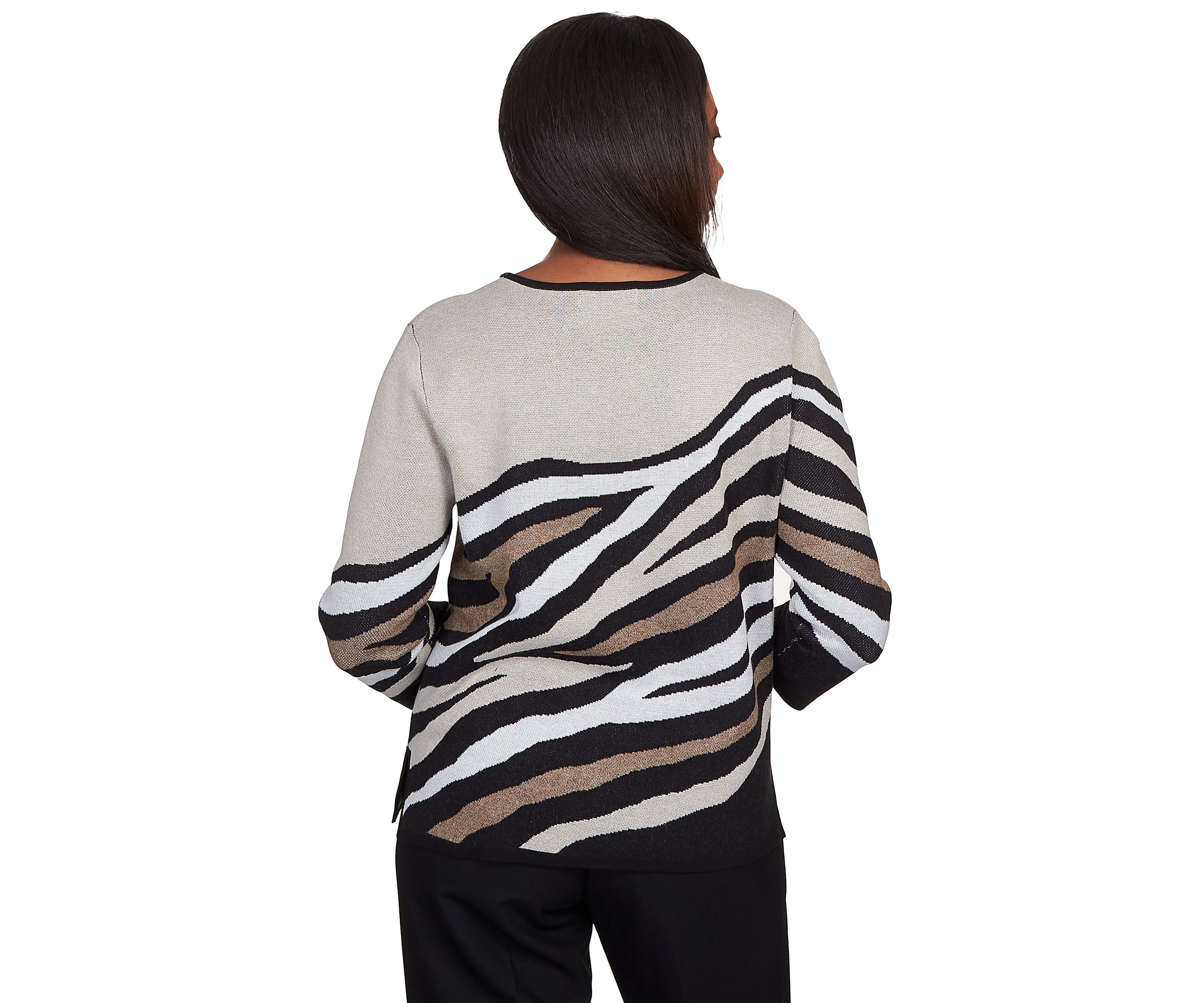 Womens Classics Animal Jacquard Top